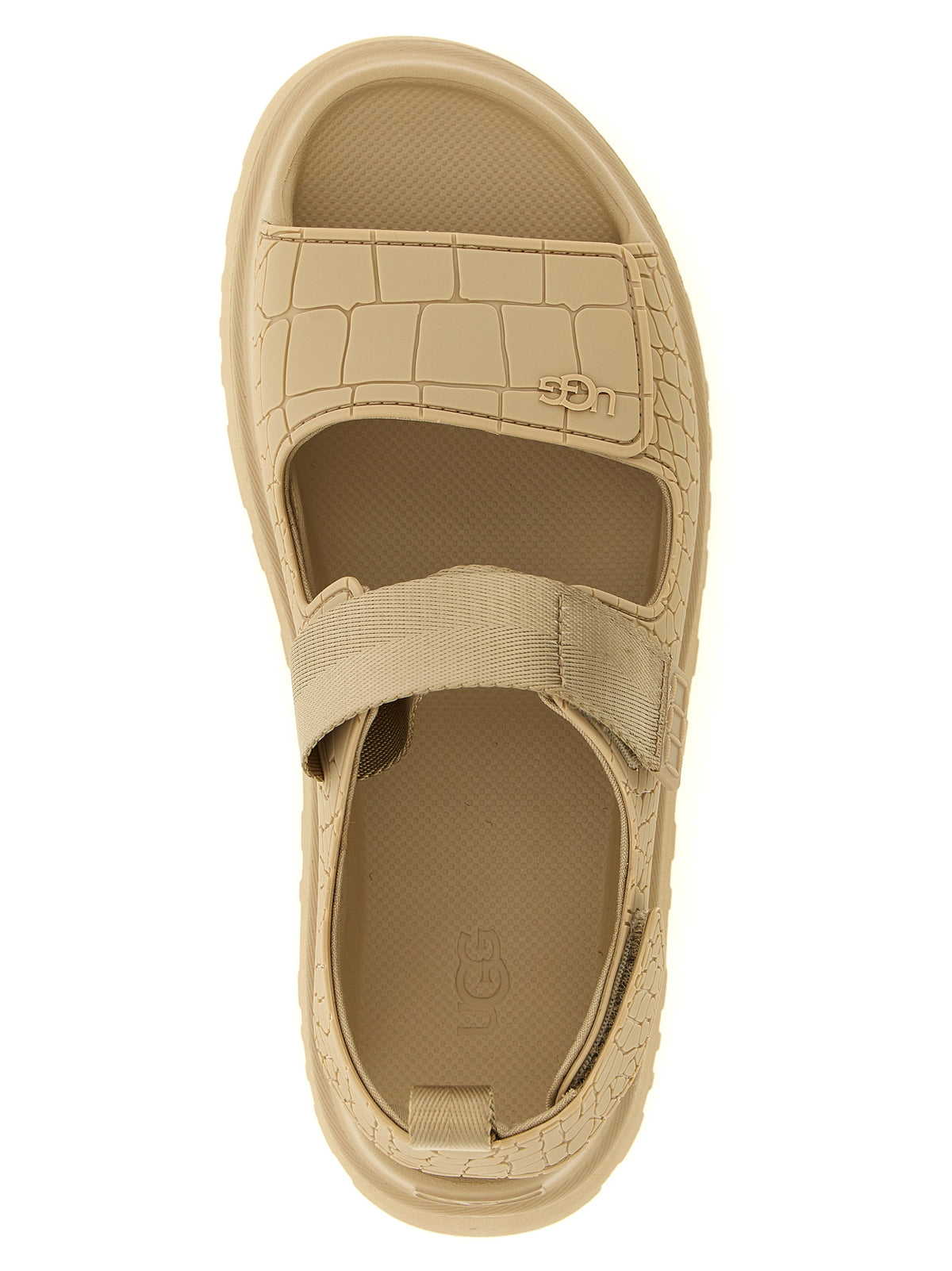 UGG Beige Synthetic Flat Sandals