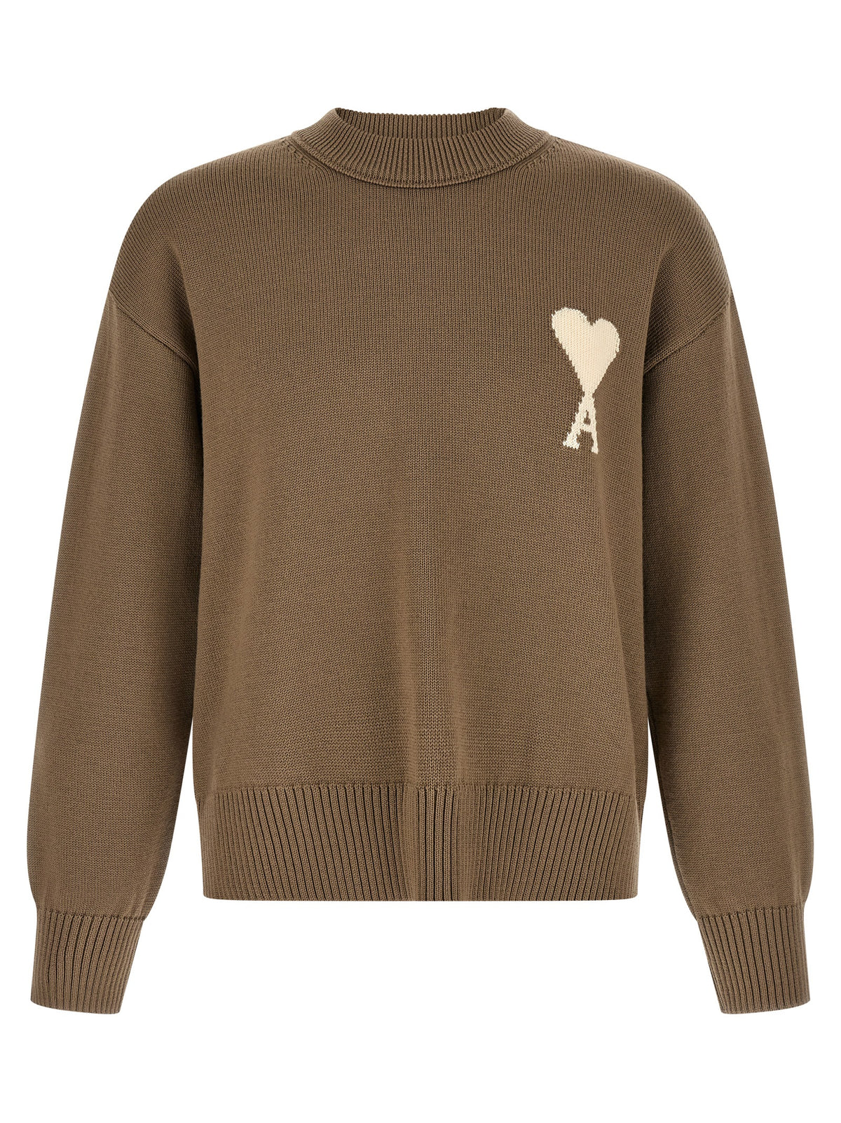Ami Paris Beige Wool Cardigan