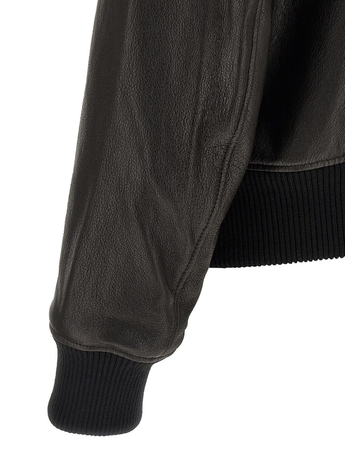 Ami Paris Black Lamb Leather Leather Jacket