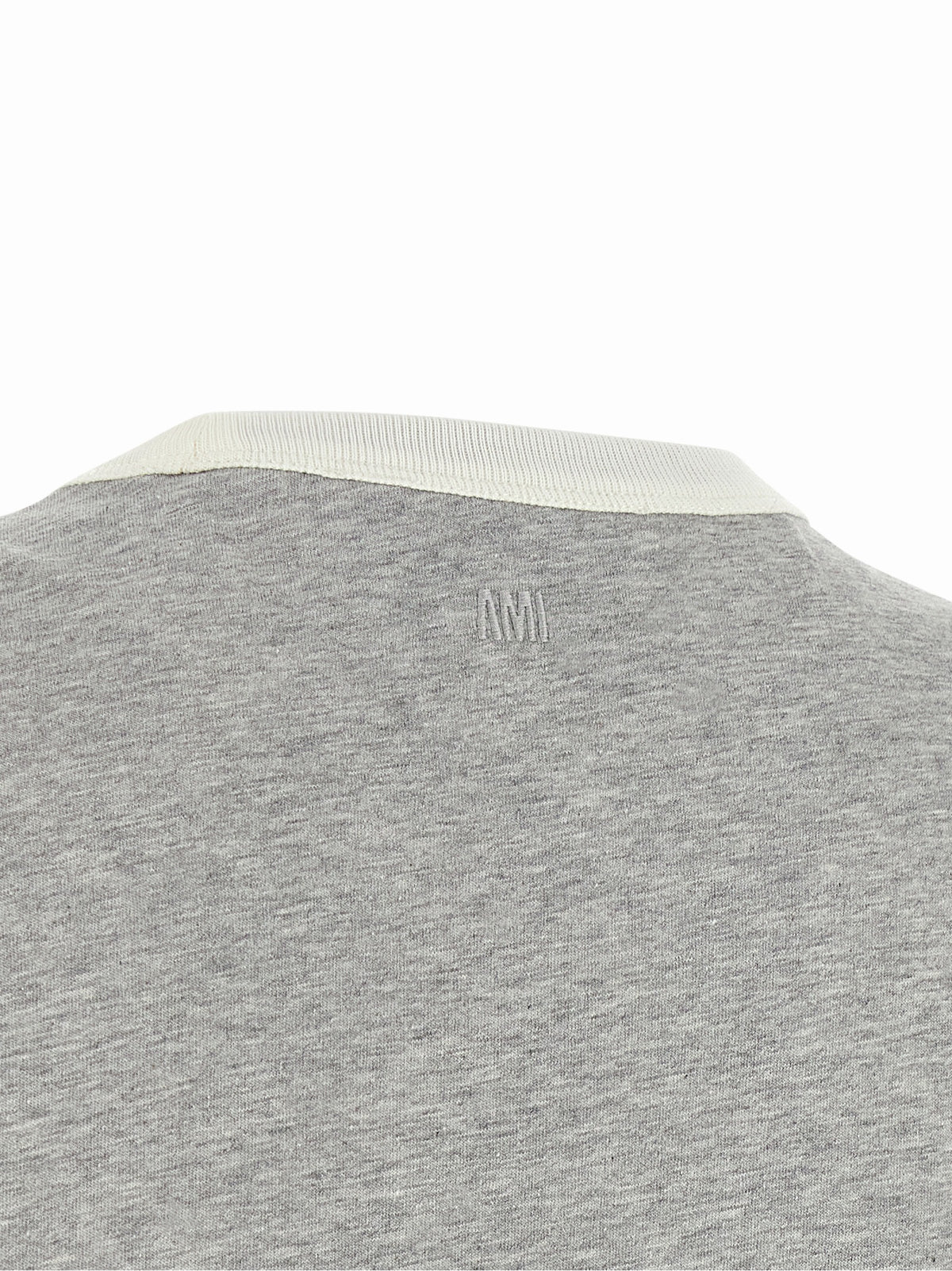 Ami Paris Gray Cotton T-Shirt