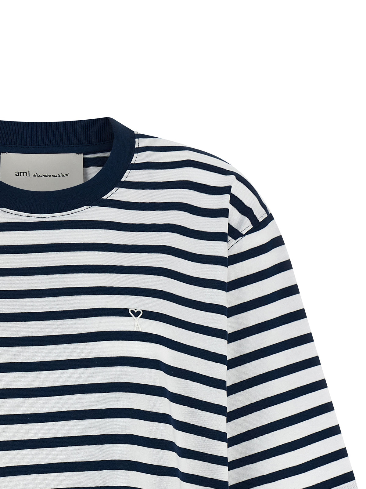 Ami Paris Blue Cotton T-Shirt