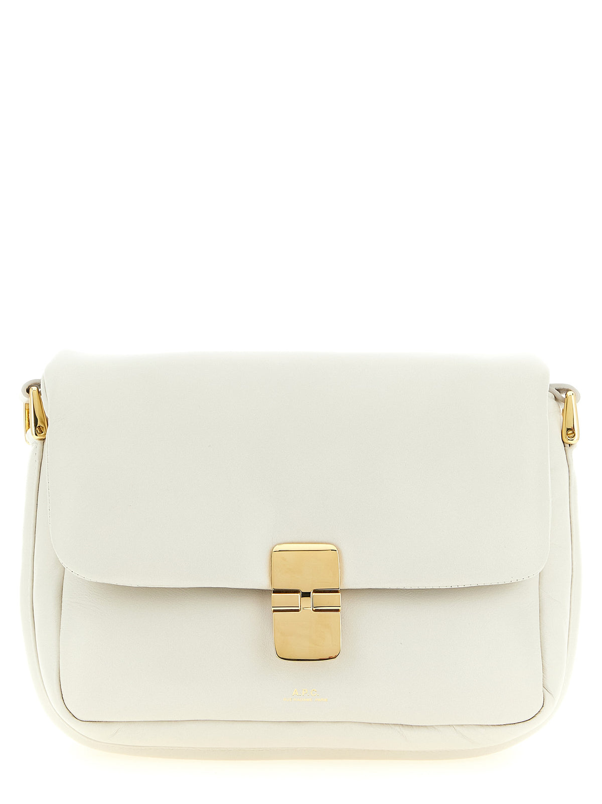 A.P.C. White Cowhide Crossbody Bag