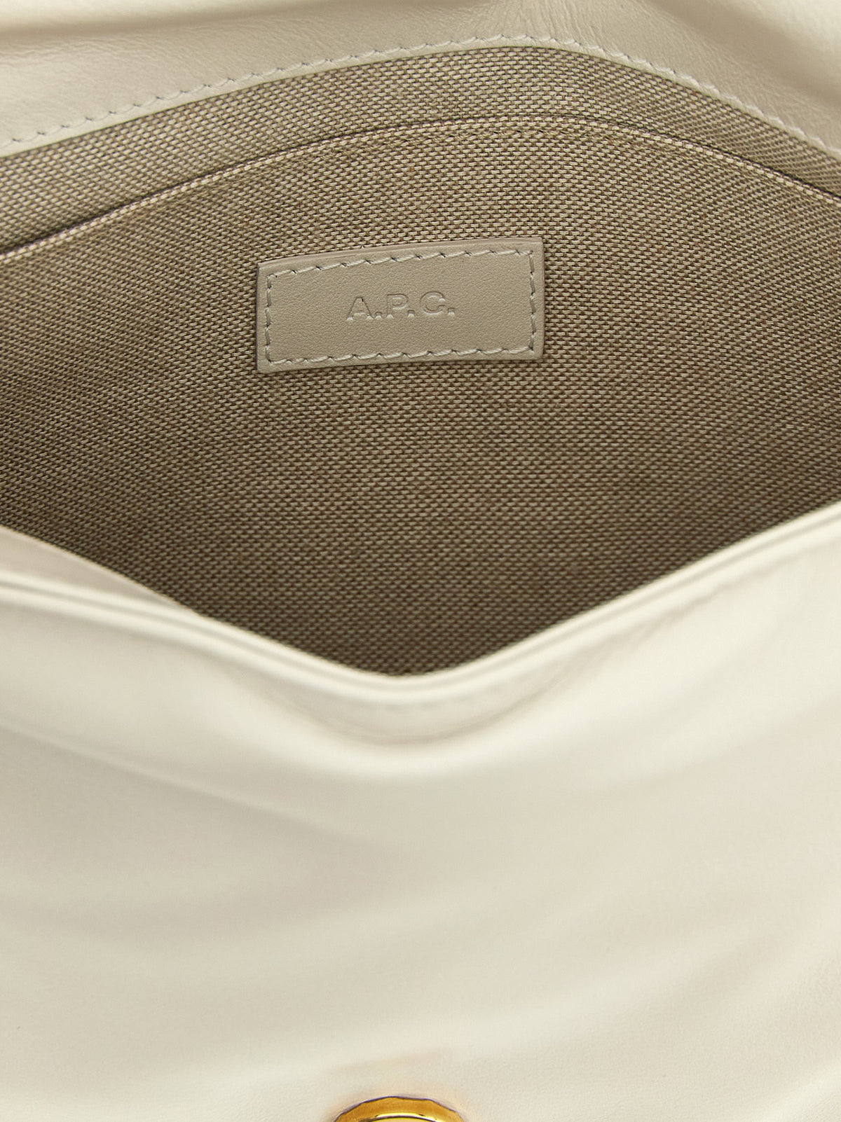 A.P.C. White Cowhide Crossbody Bag