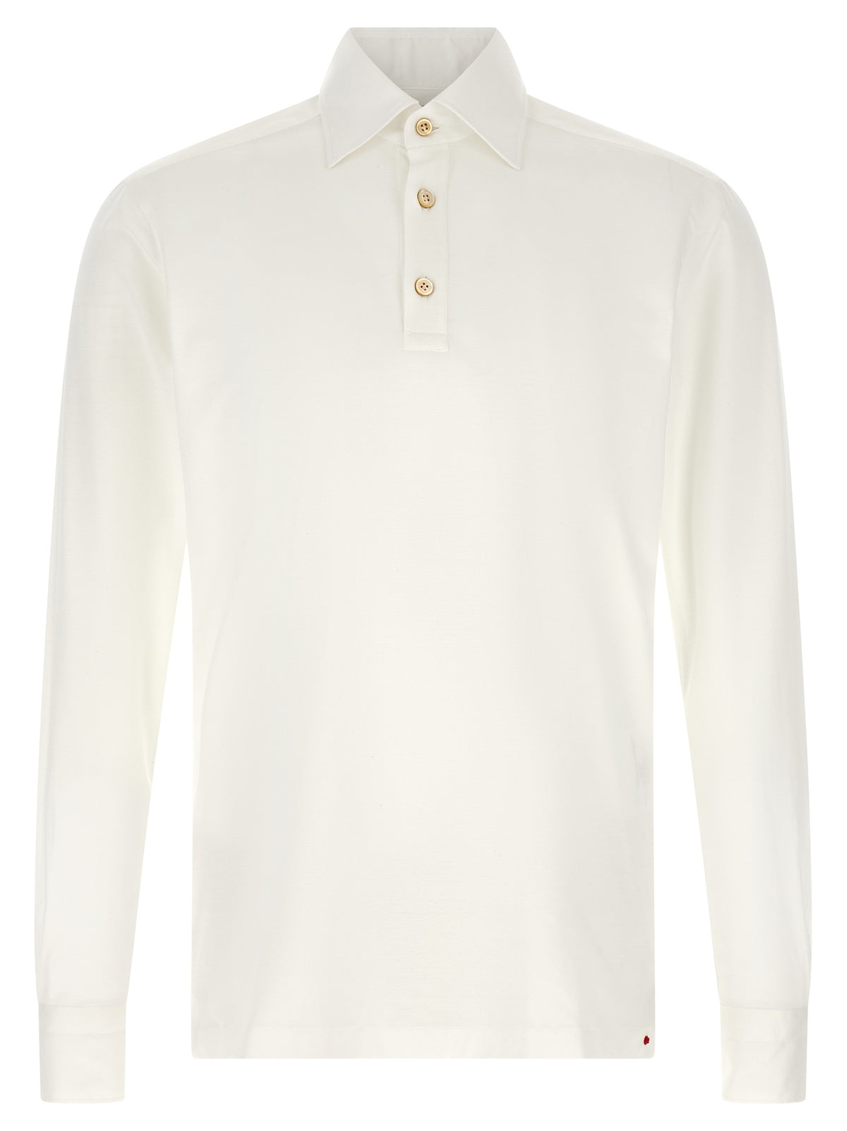 Kiton White Cotton Polo Shirt