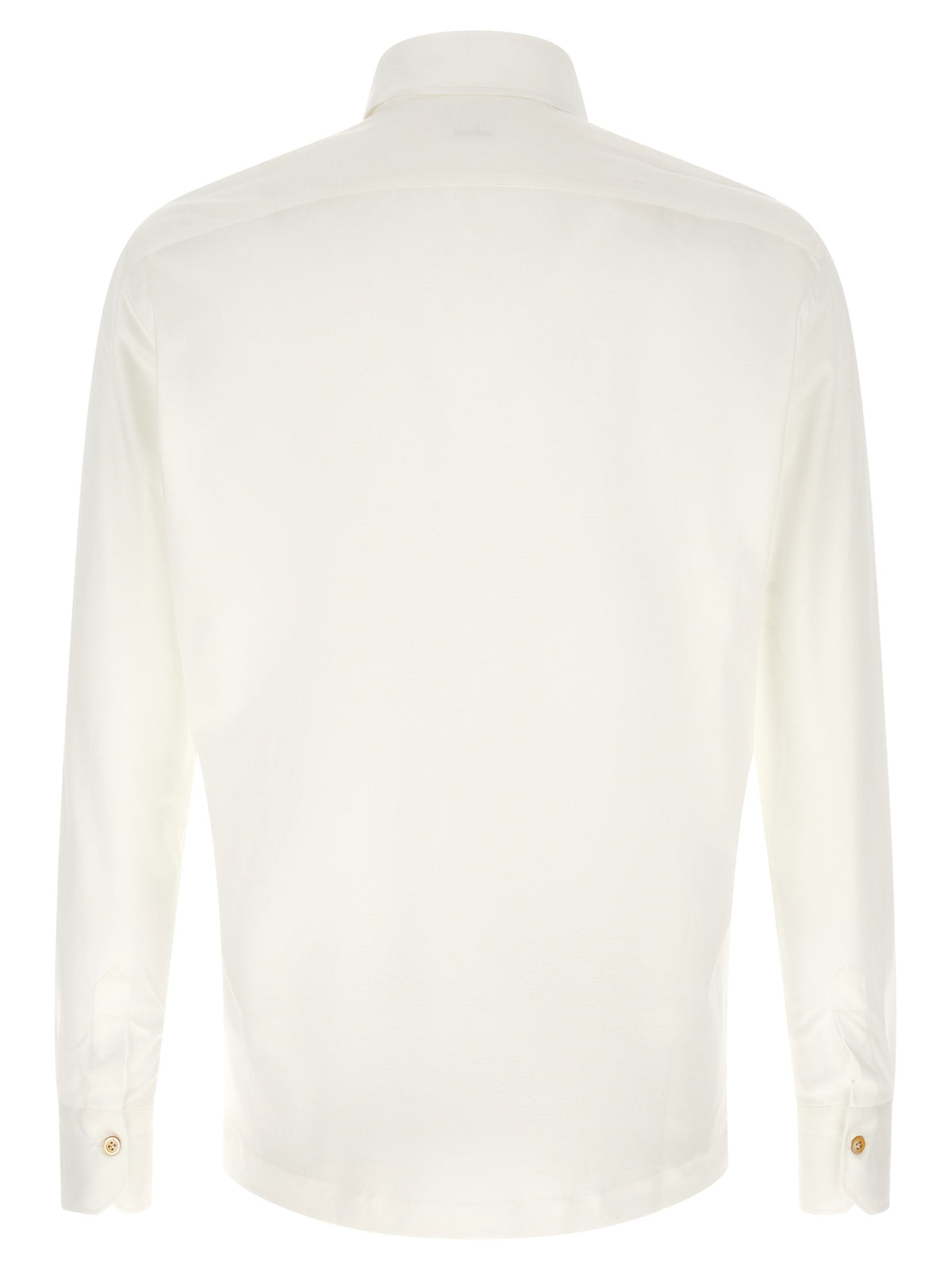 Kiton White Cotton Polo Shirt