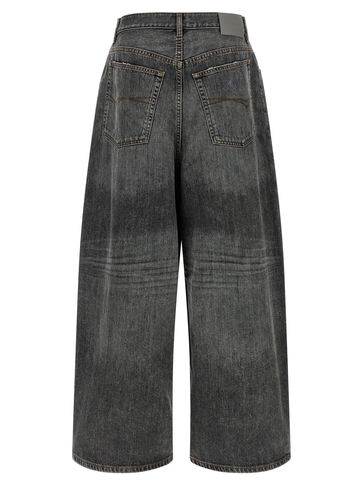 Balenciaga Gray Cotton Relaxed Fit Jeans