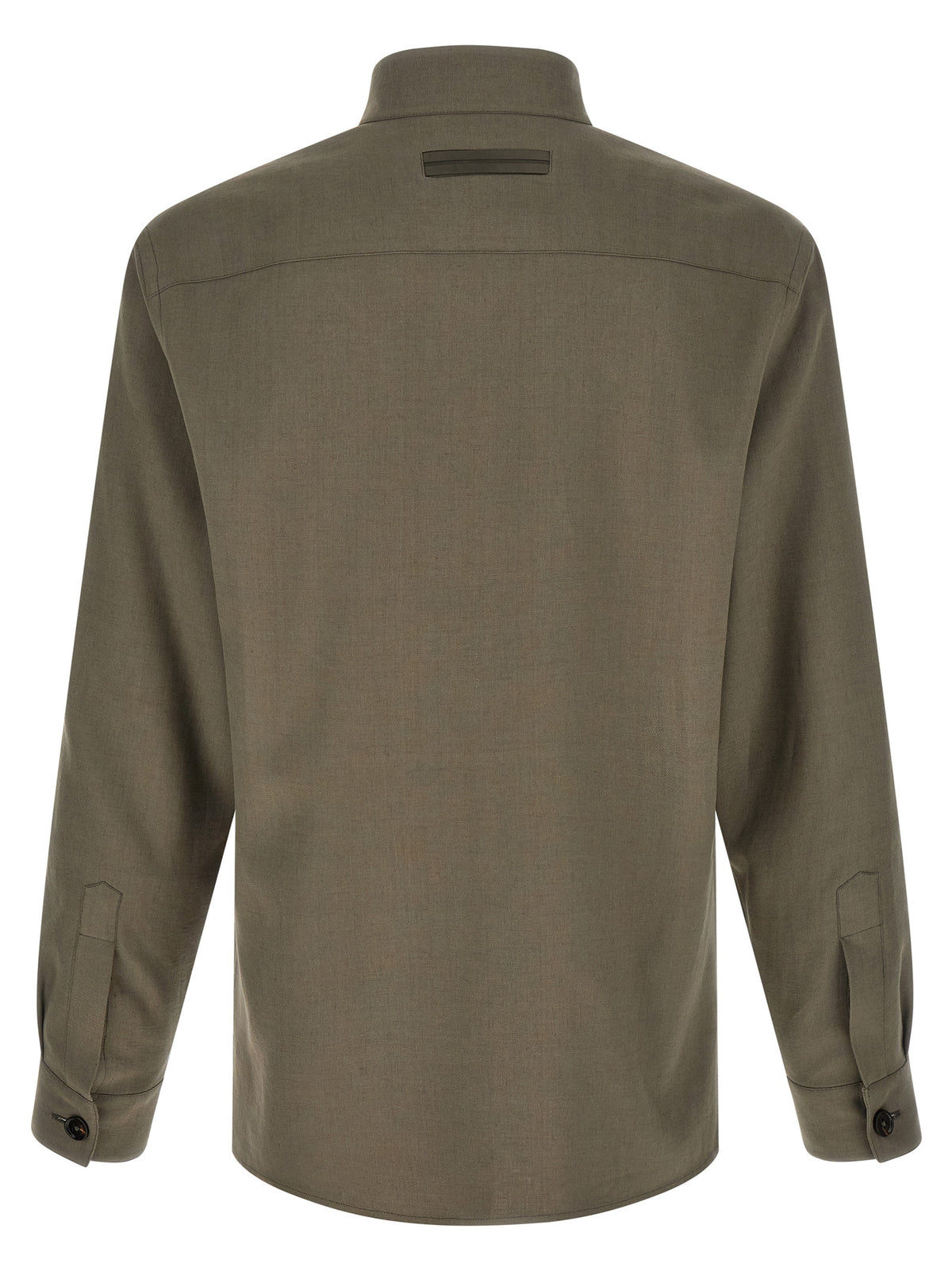 ZEGNA Gray Linen Blouse
