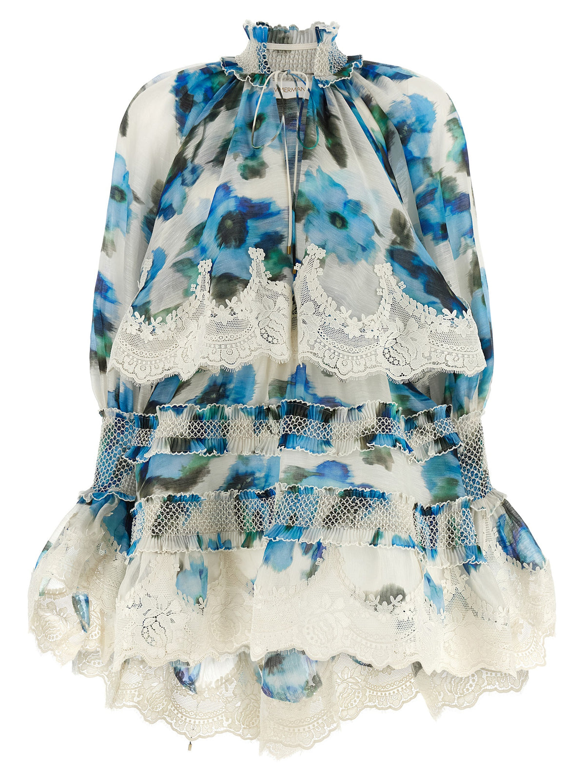 Zimmermann Blue Linen Short Dress