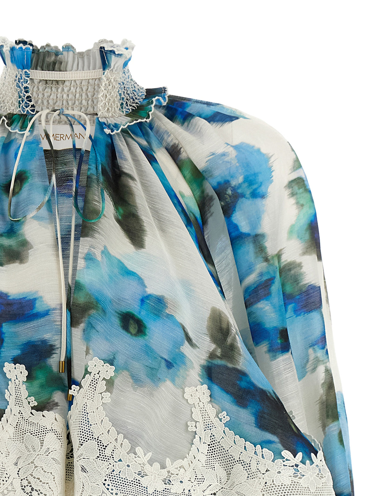 Zimmermann Blue Linen Short Dress