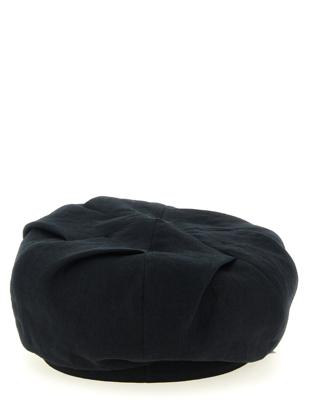 Yohji Yamamoto Black Linen Fatcap Hat
