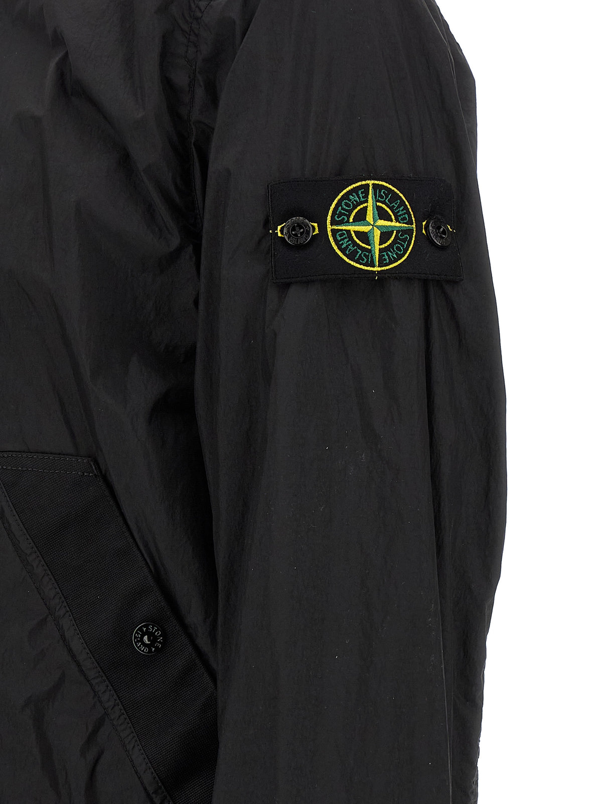 Stone Island Black Polyamide Full-Length Jacket
