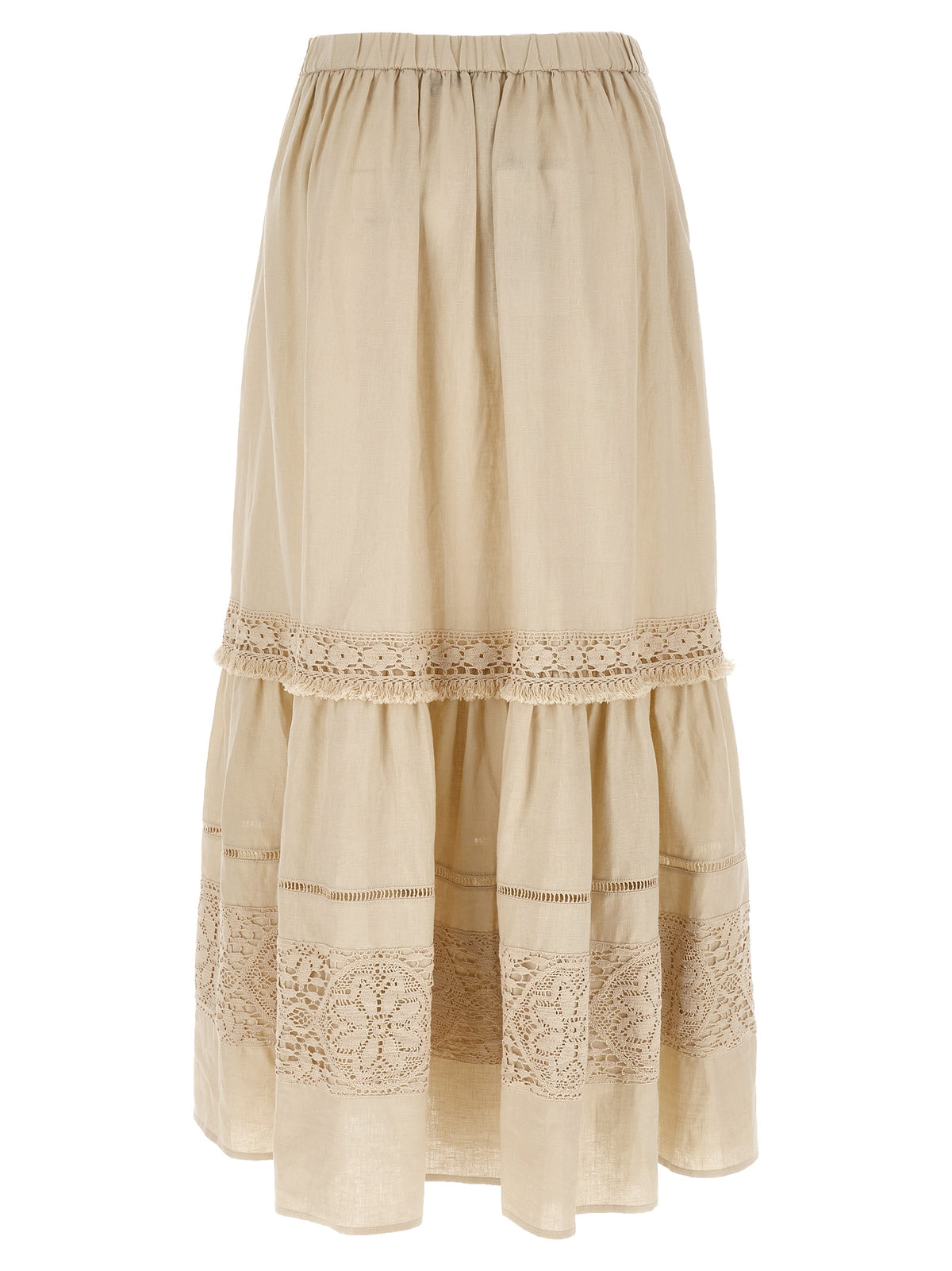 Max Mara Beige Linen Mini Skirt