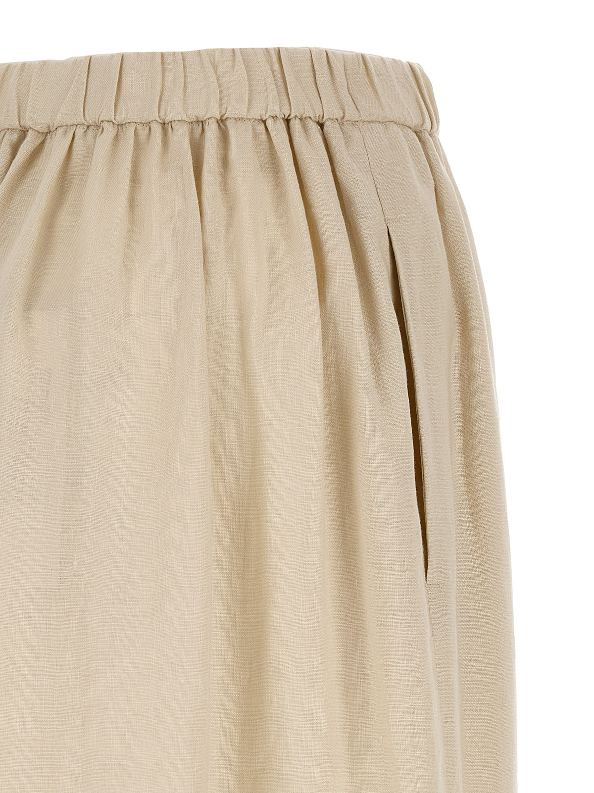 Max Mara Beige Linen Mini Skirt