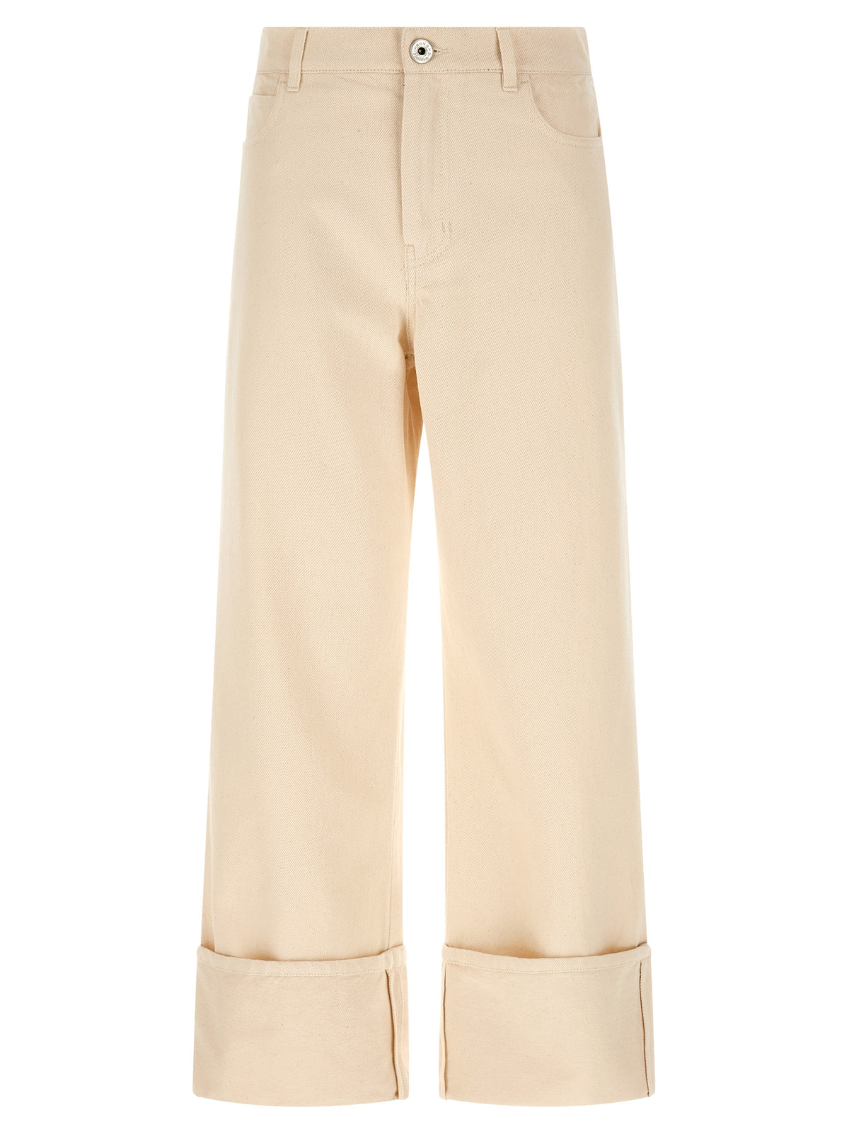 Max Mara Beige Cotton Cropped Pants