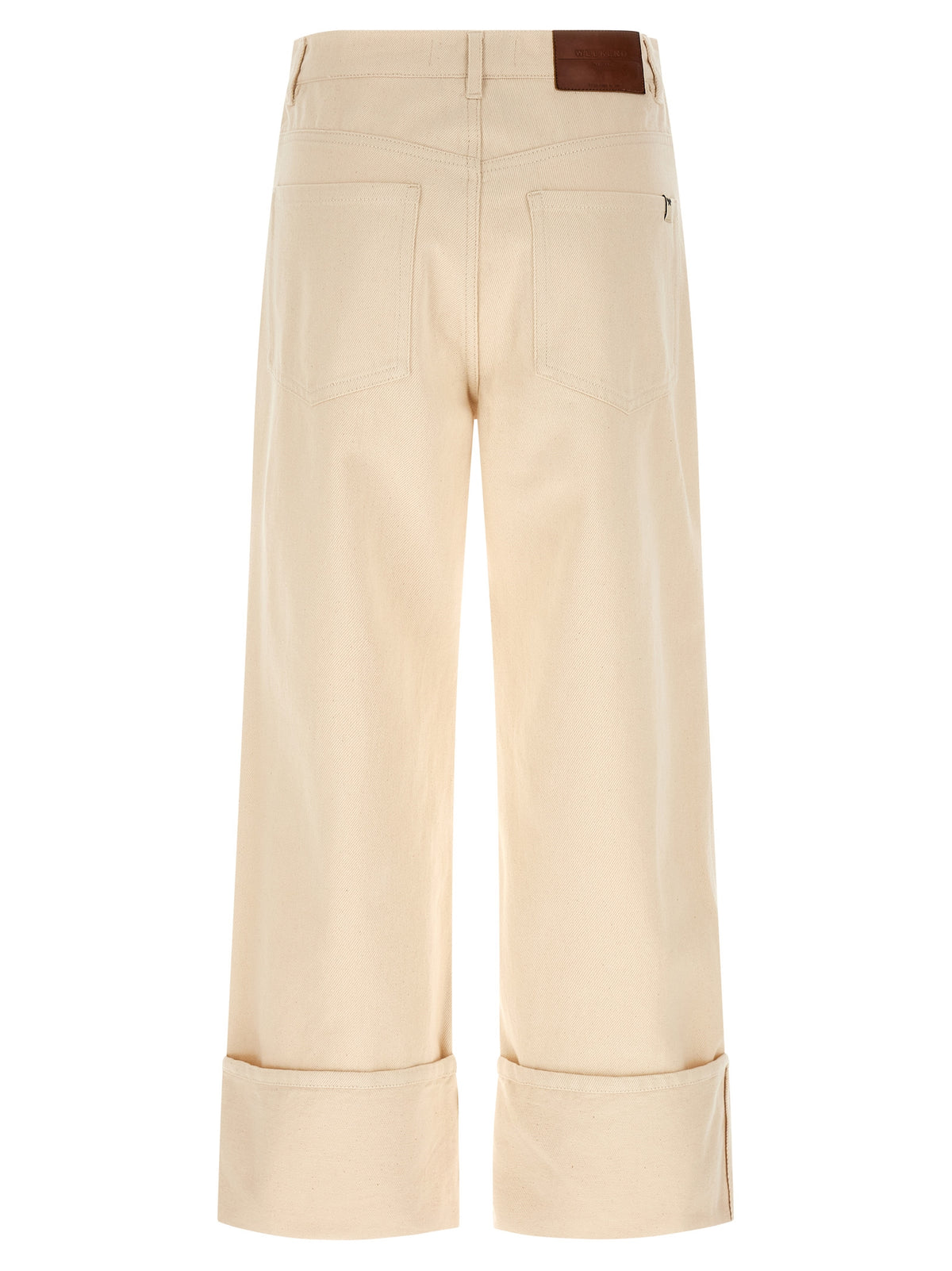 Max Mara Beige Cotton Cropped Pants