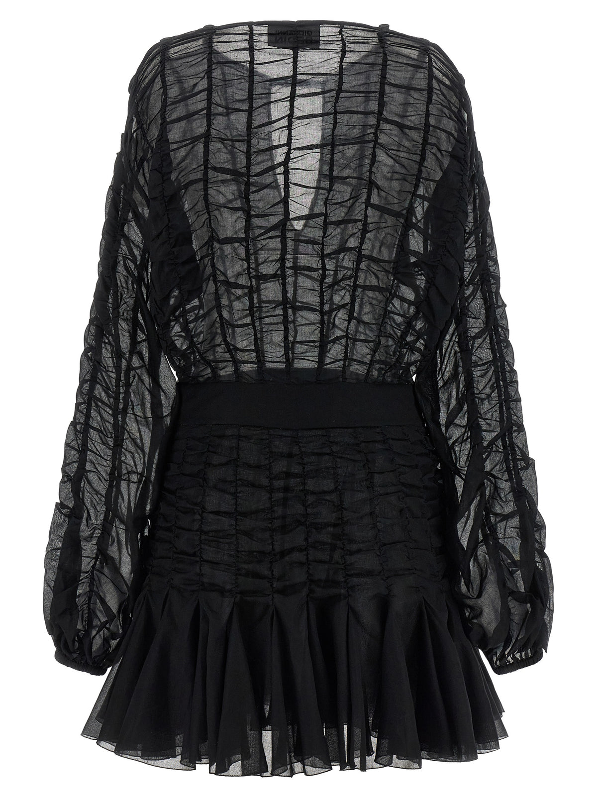 Giovanni Bedin Black Cotton Short Dress