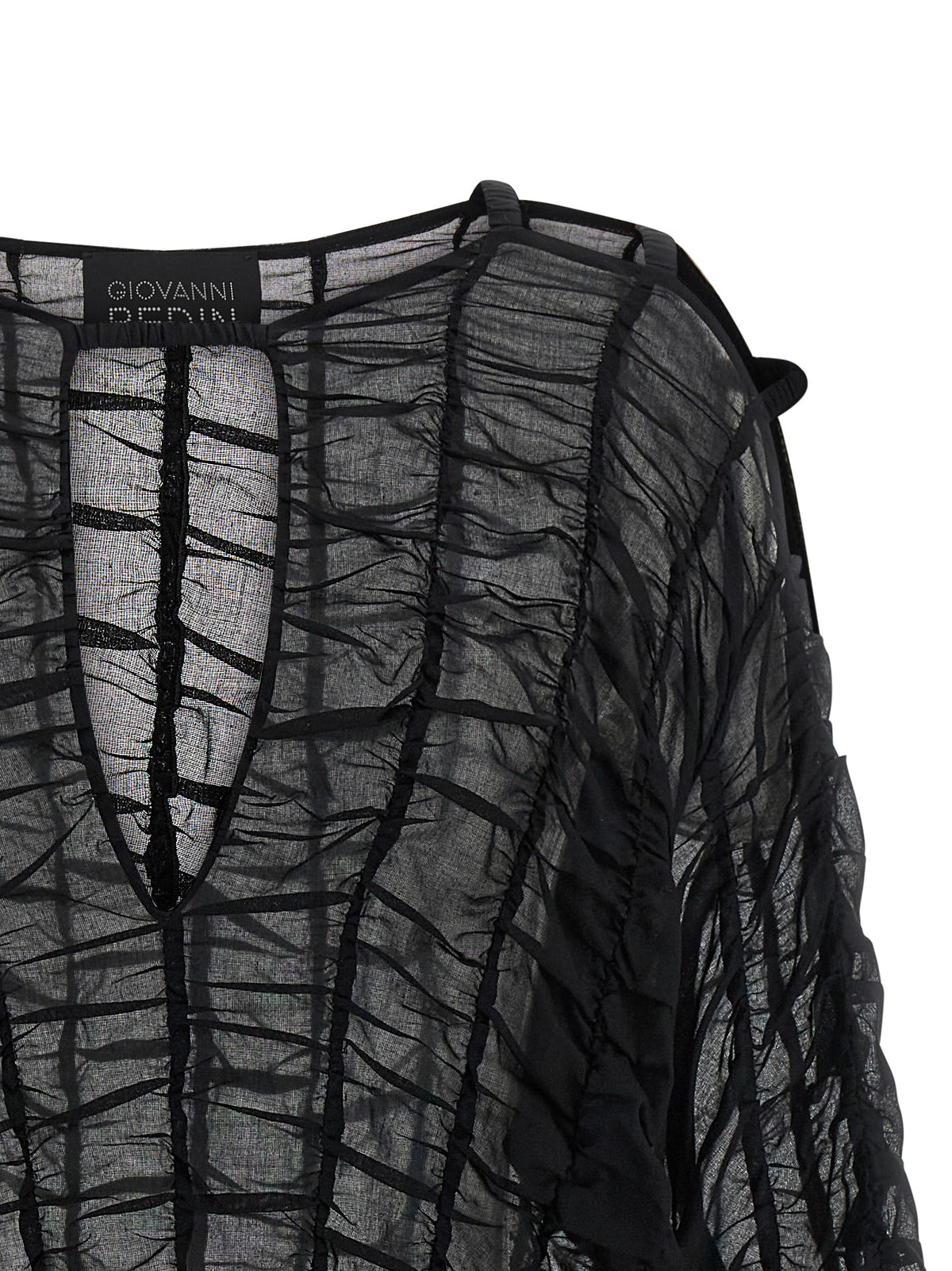 Giovanni Bedin Black Cotton Short Dress