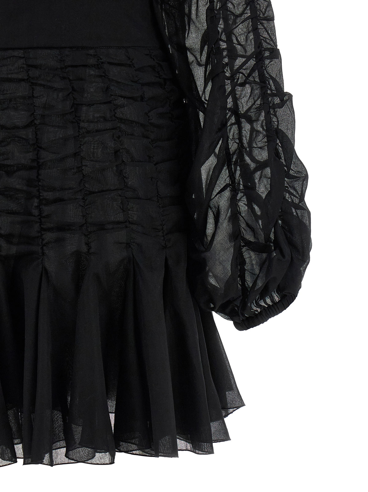 Giovanni Bedin Black Cotton Short Dress