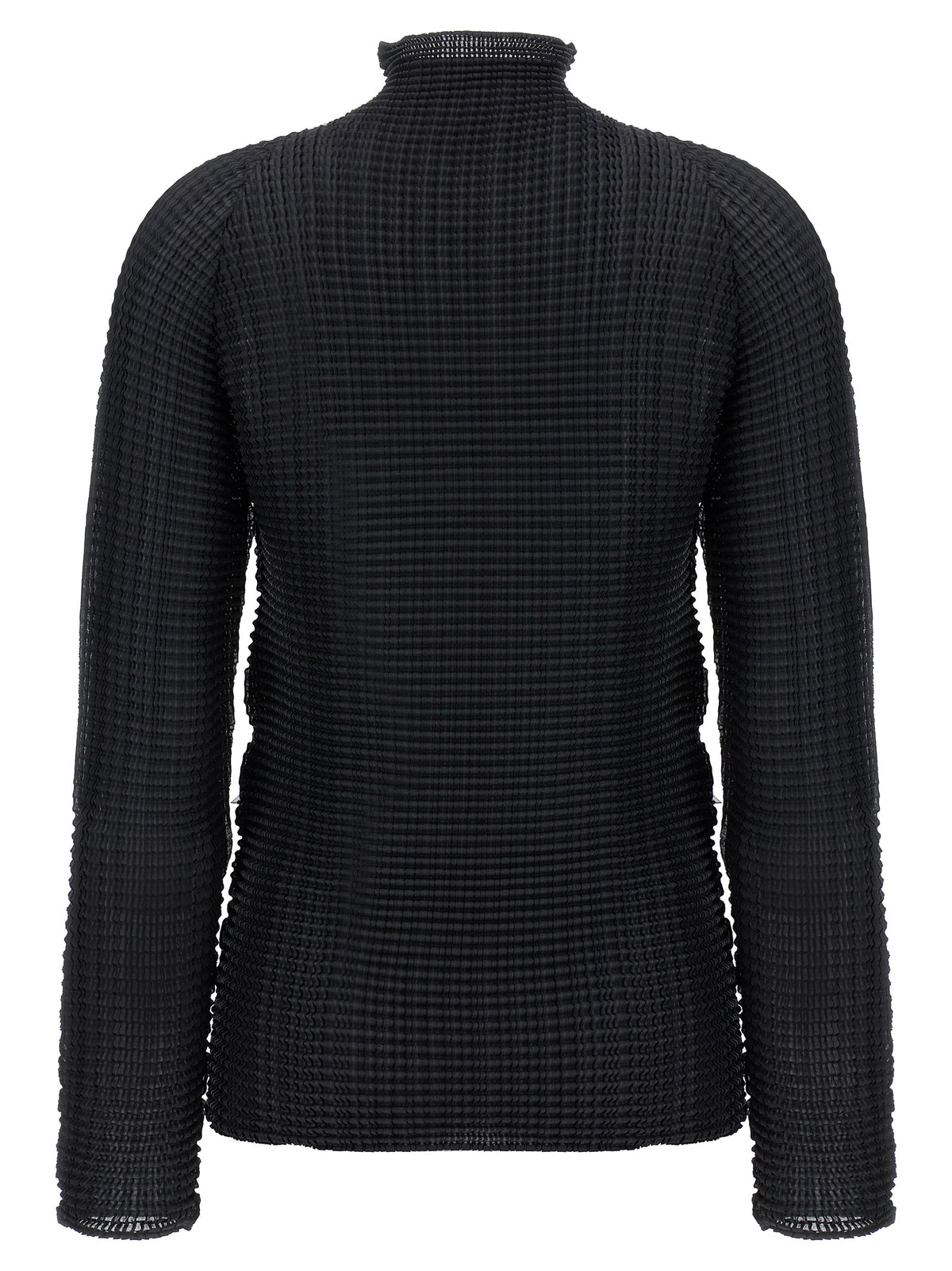 Issey Miyake Black Polyester Cardigan