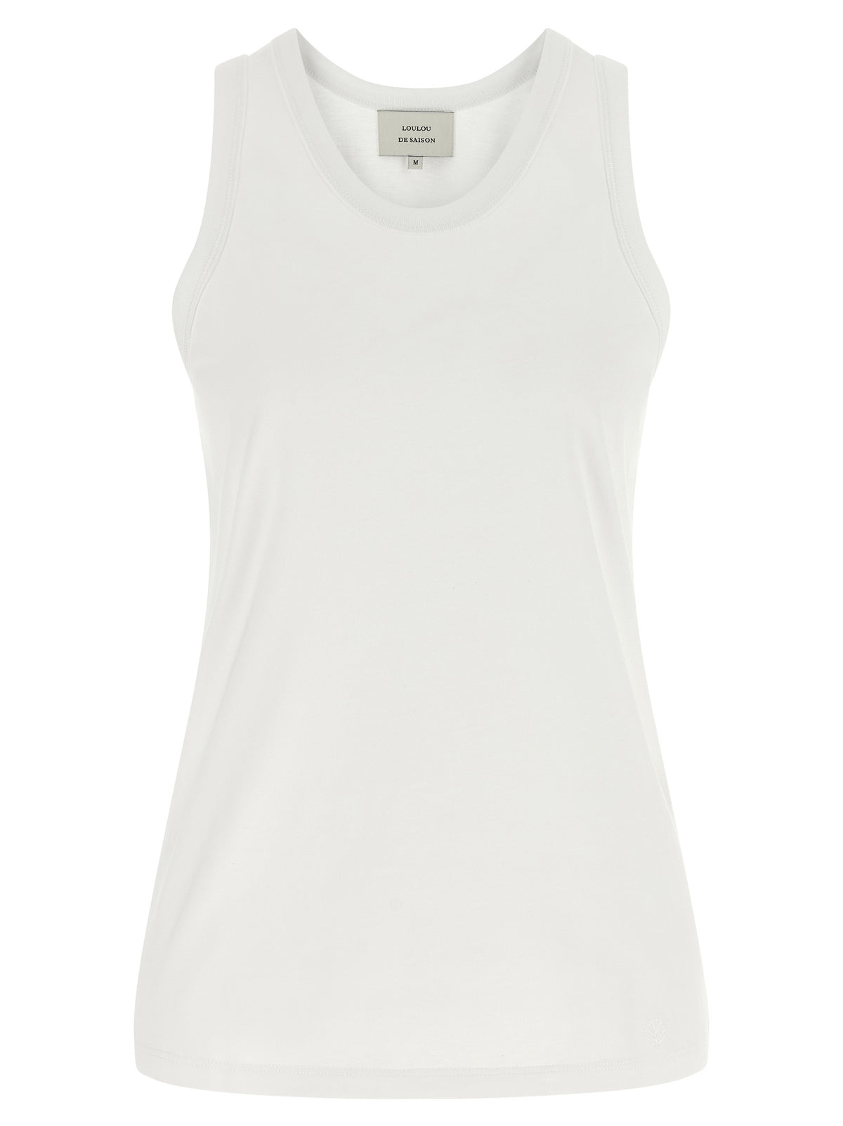 Loulou De Saison White Cotton Sleeveles T-Shirt