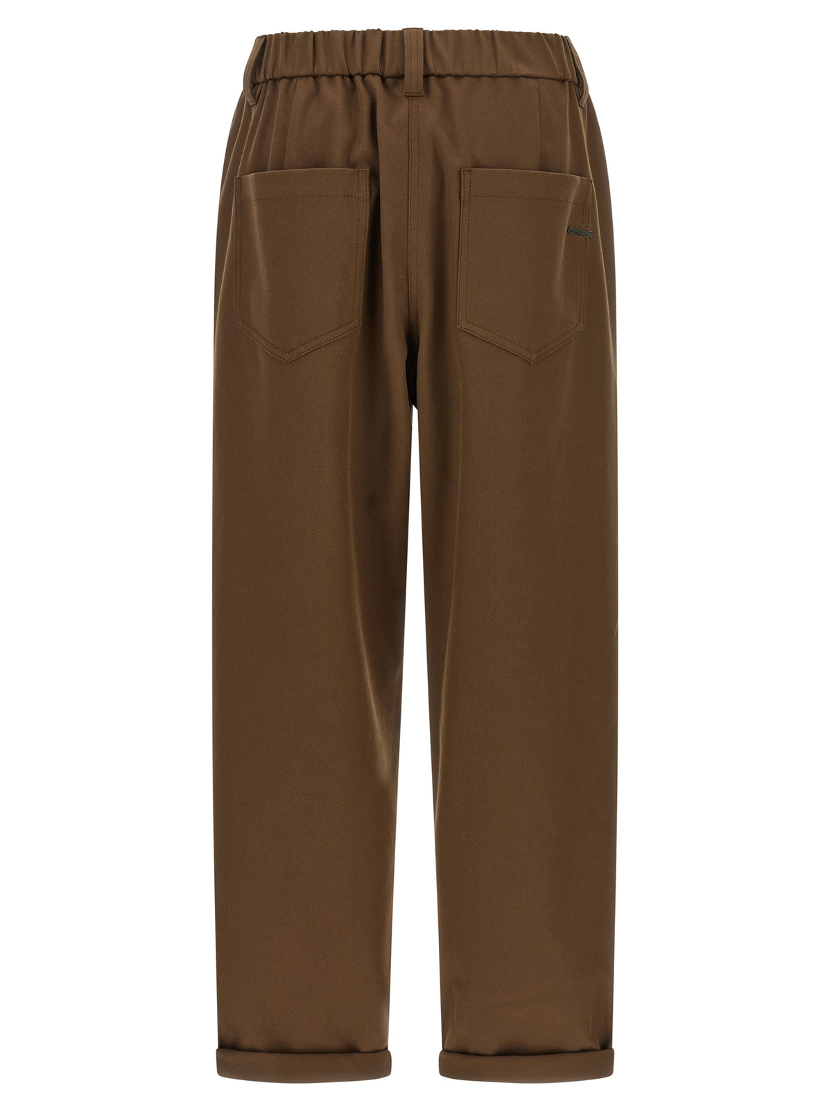Brunello Cucinelli Brown Cotton Casual Pants