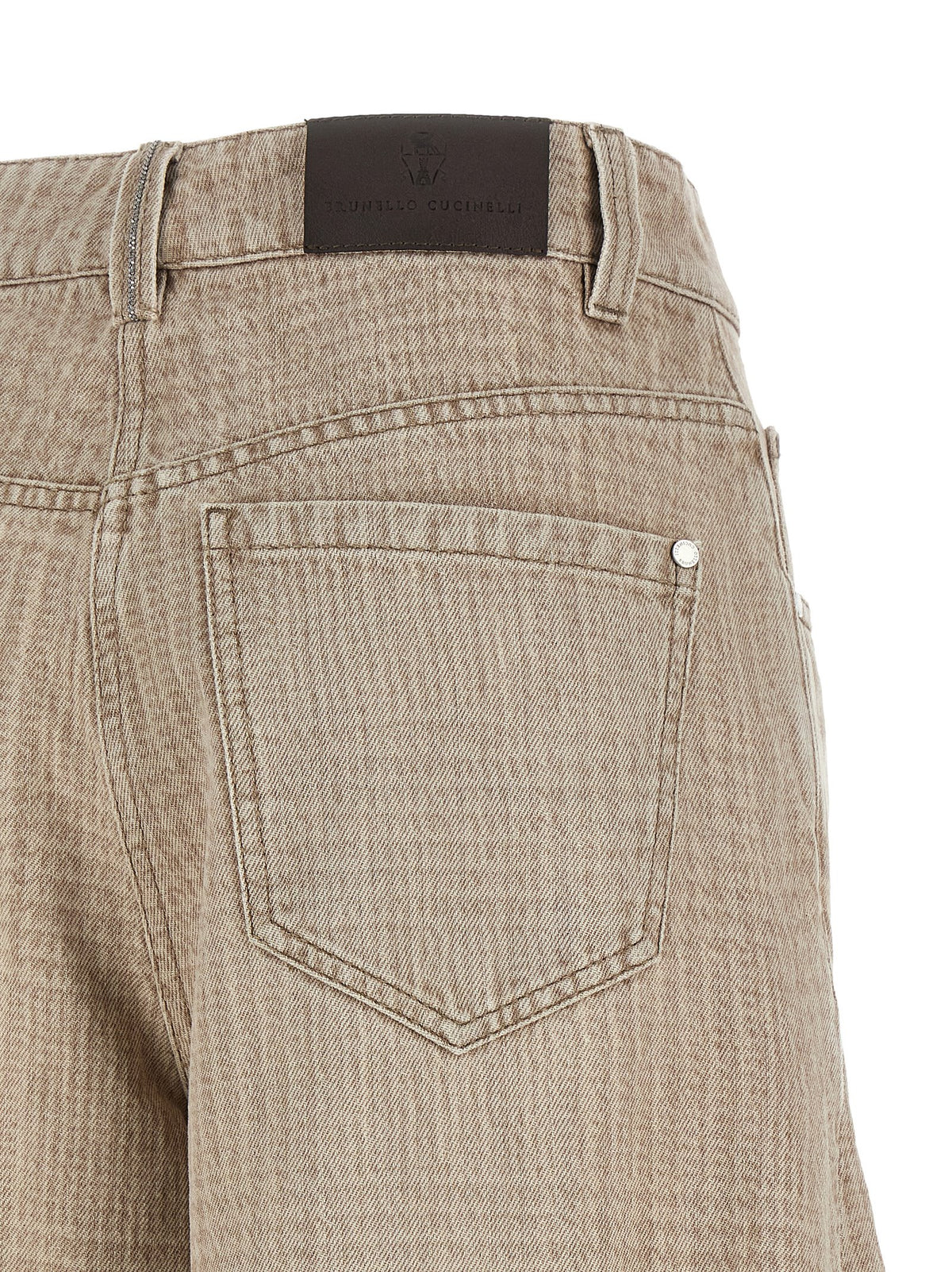 Brunello Cucinelli Beige Cotton Jeans Denim
