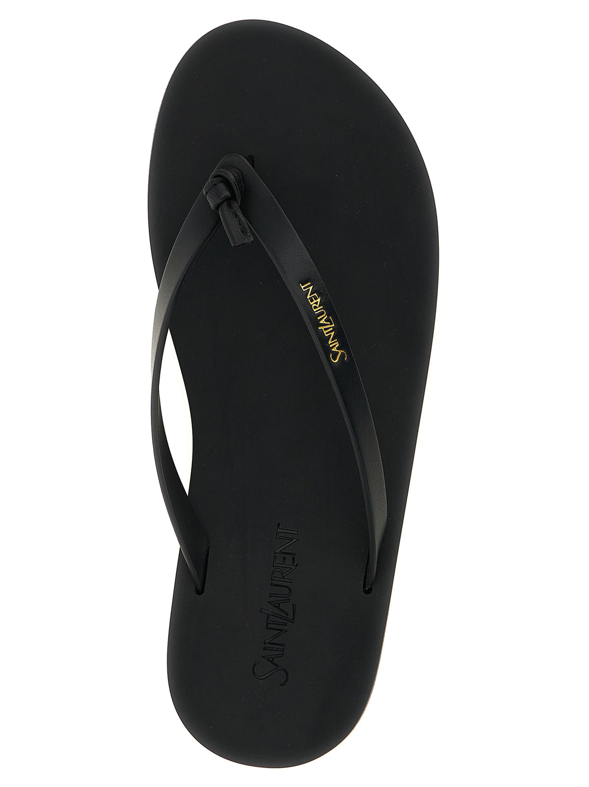 Saint Laurent Black Calfskin Slides