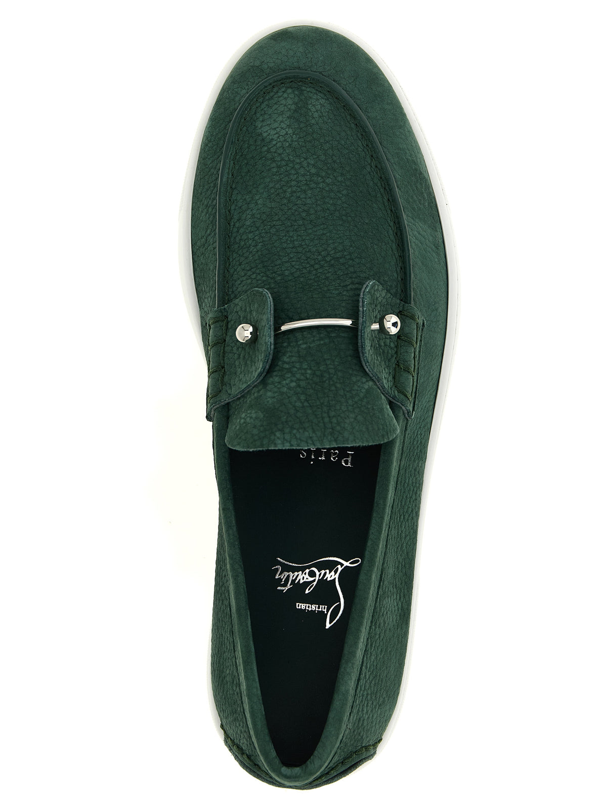 Christian Louboutin Bicolor Calfskin Slip-On Loafers
