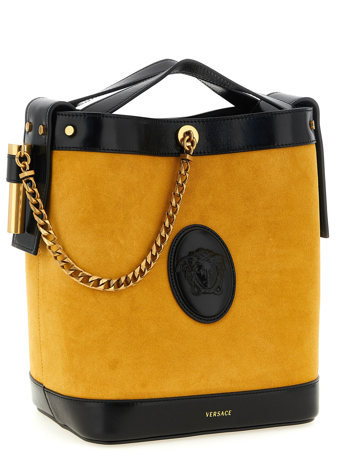 Versace Bicolor Calfskin Shoulder Bag