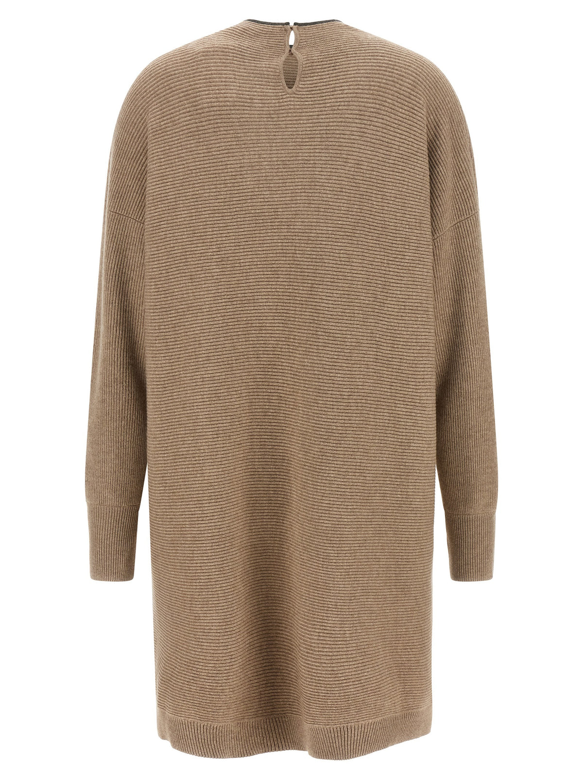 Brunello Cucinelli Beige Virgin Wool Short Dress