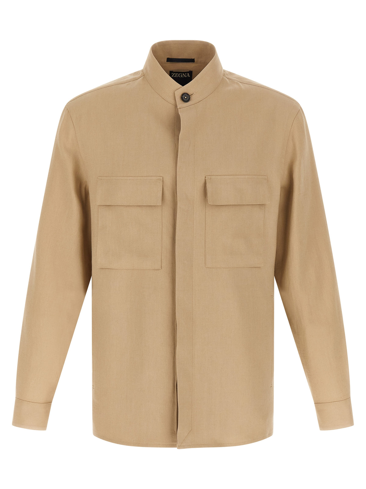 ZEGNA Beige Linen Blouse