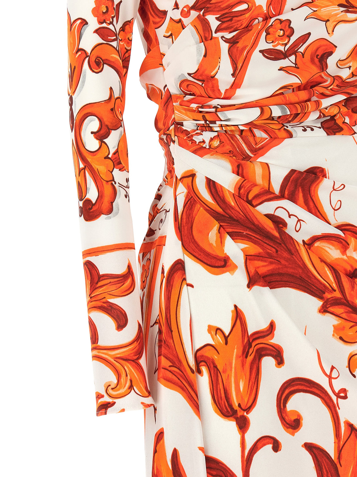Dolce & Gabbana Orange Viscose Long Dress