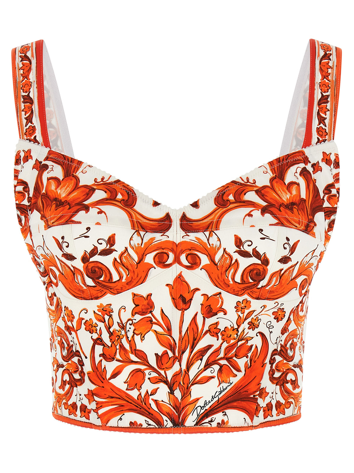 Dolce & Gabbana Orange Silk Blouse