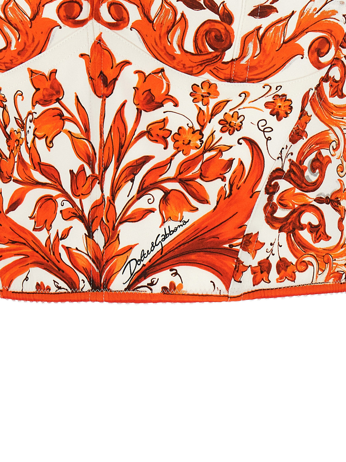 Dolce & Gabbana Orange Silk Blouse