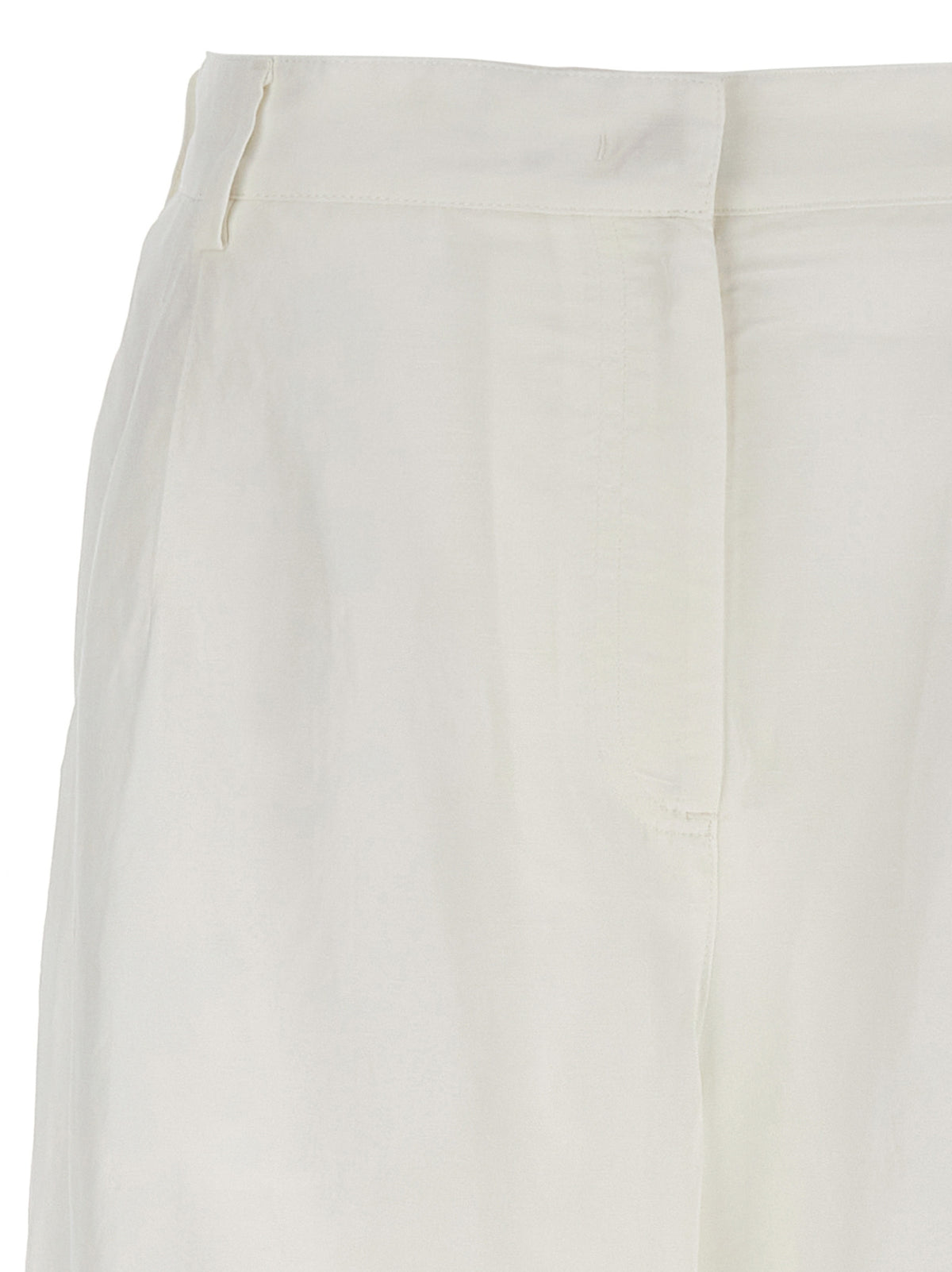MSGM White Viscose Casual Pants