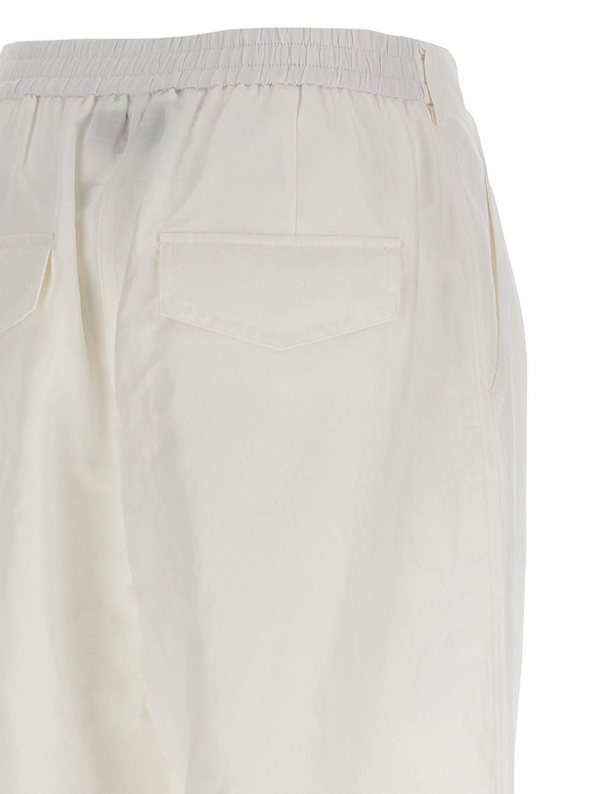 MSGM White Viscose Casual Pants