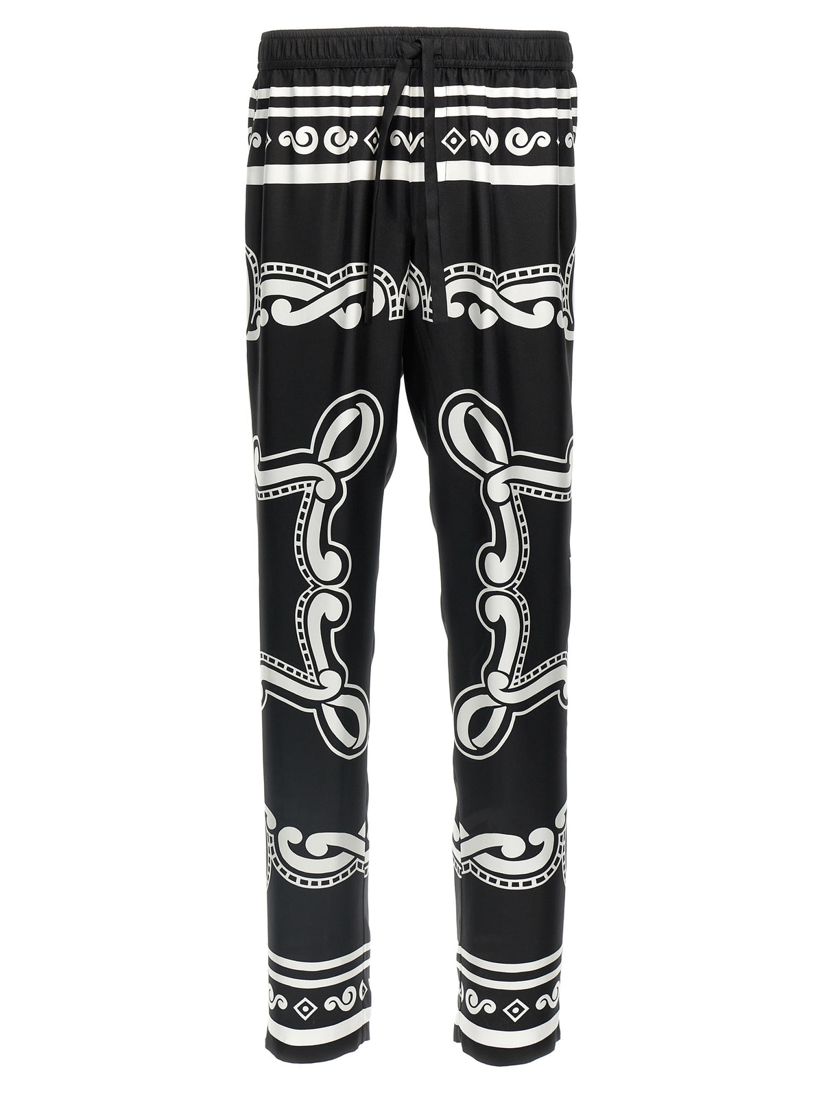Dolce & Gabbana Bicolor Silk Casual Pants