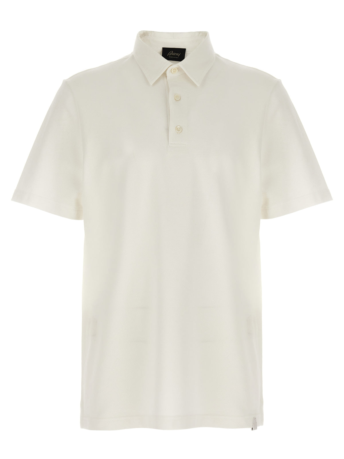 Brioni White Cotton Polo Shirt
