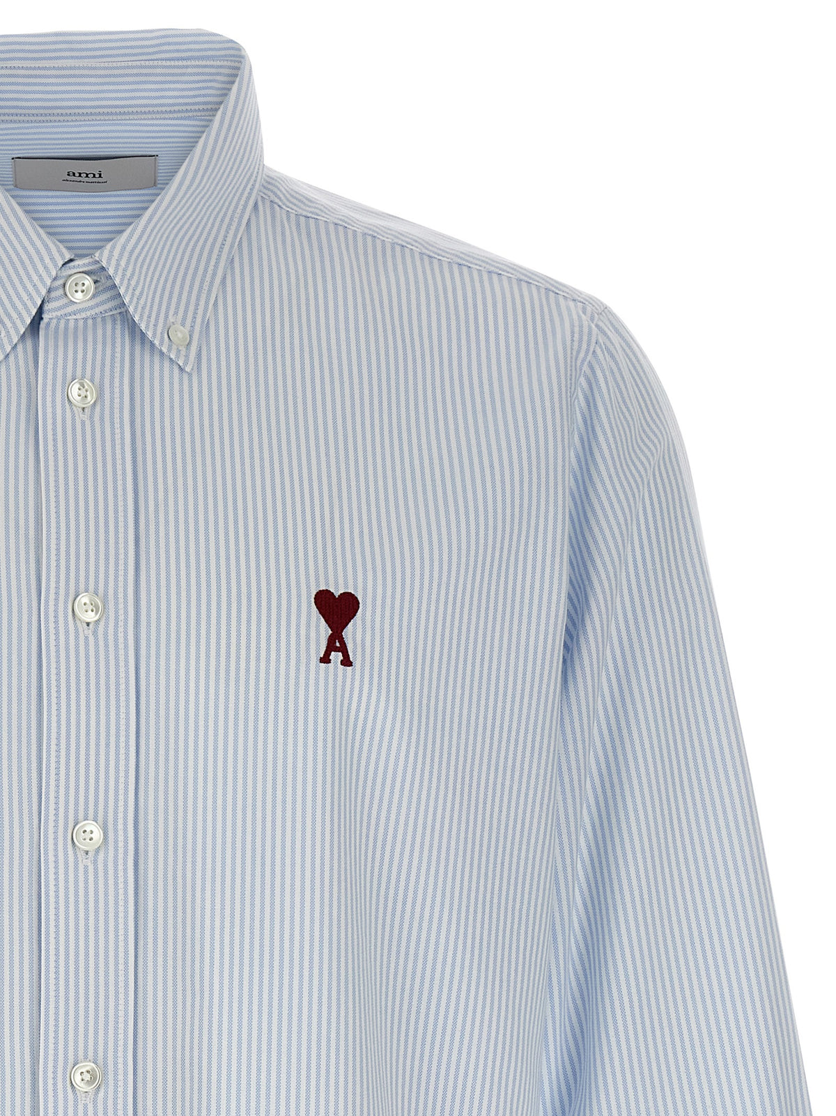 Ami Paris Blue Cotton Blouse