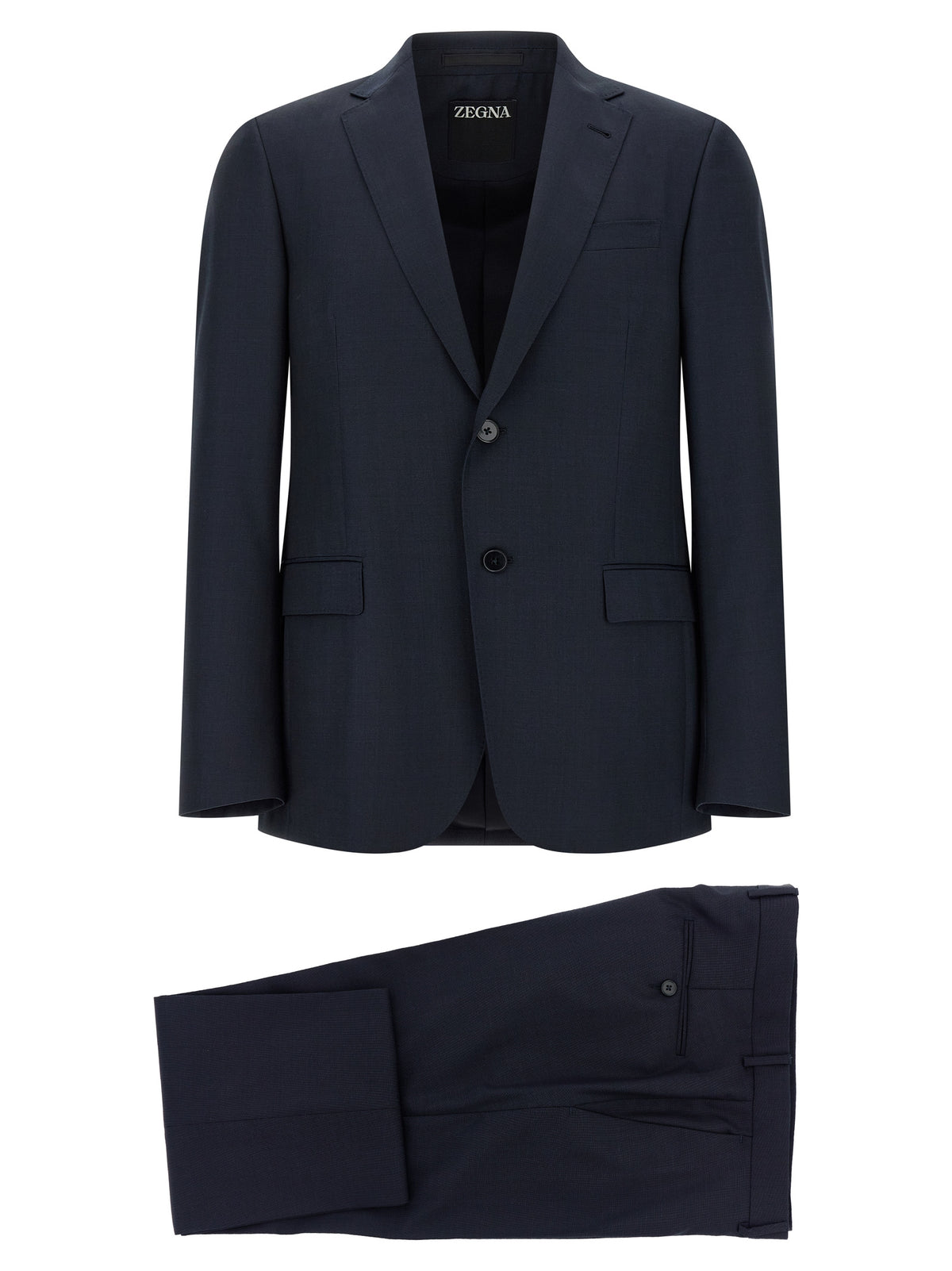 ZEGNA Blue Wool Two-Piece Suit