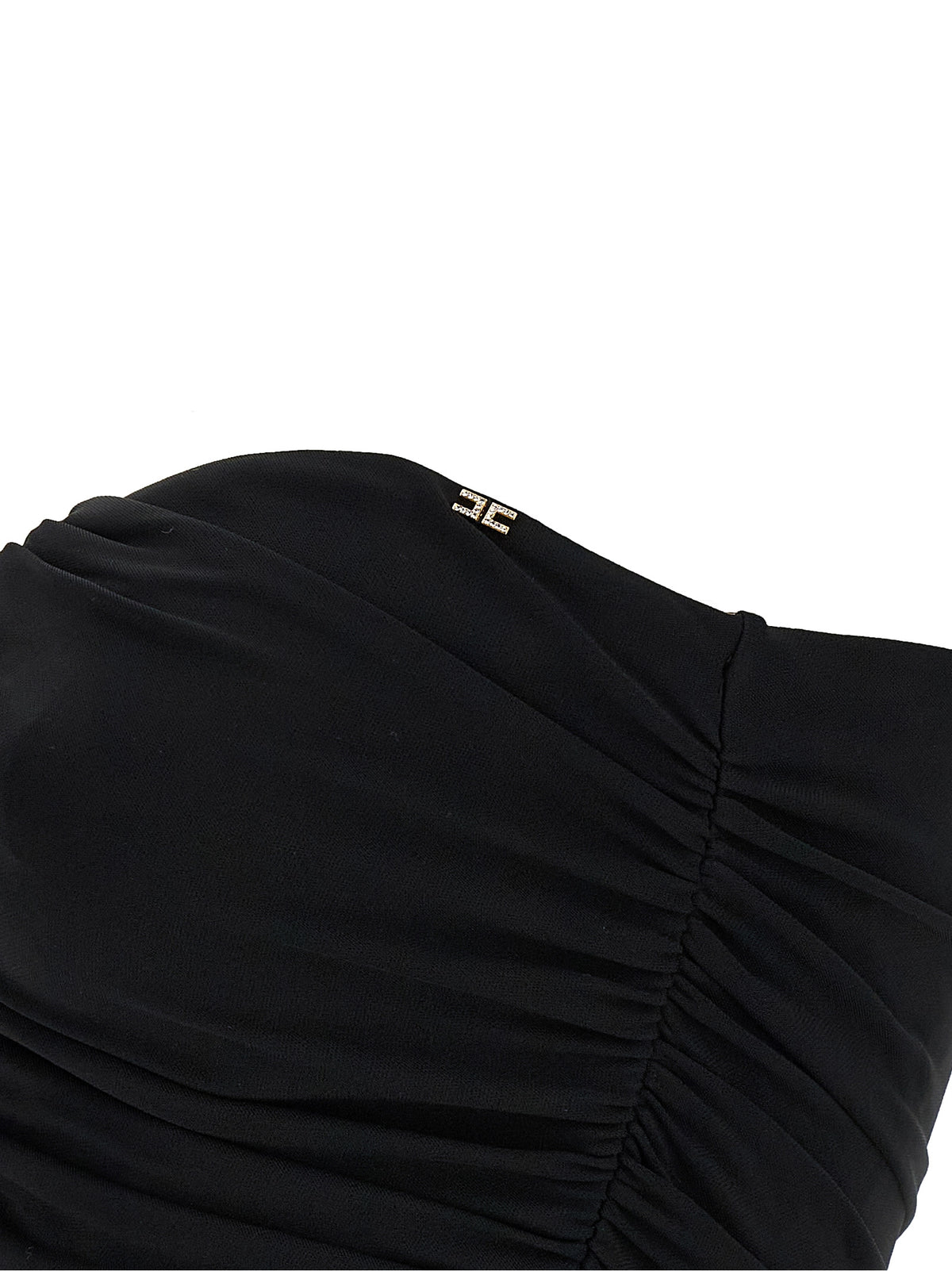 Elisabetta Franchi Black Viscose Short Dress