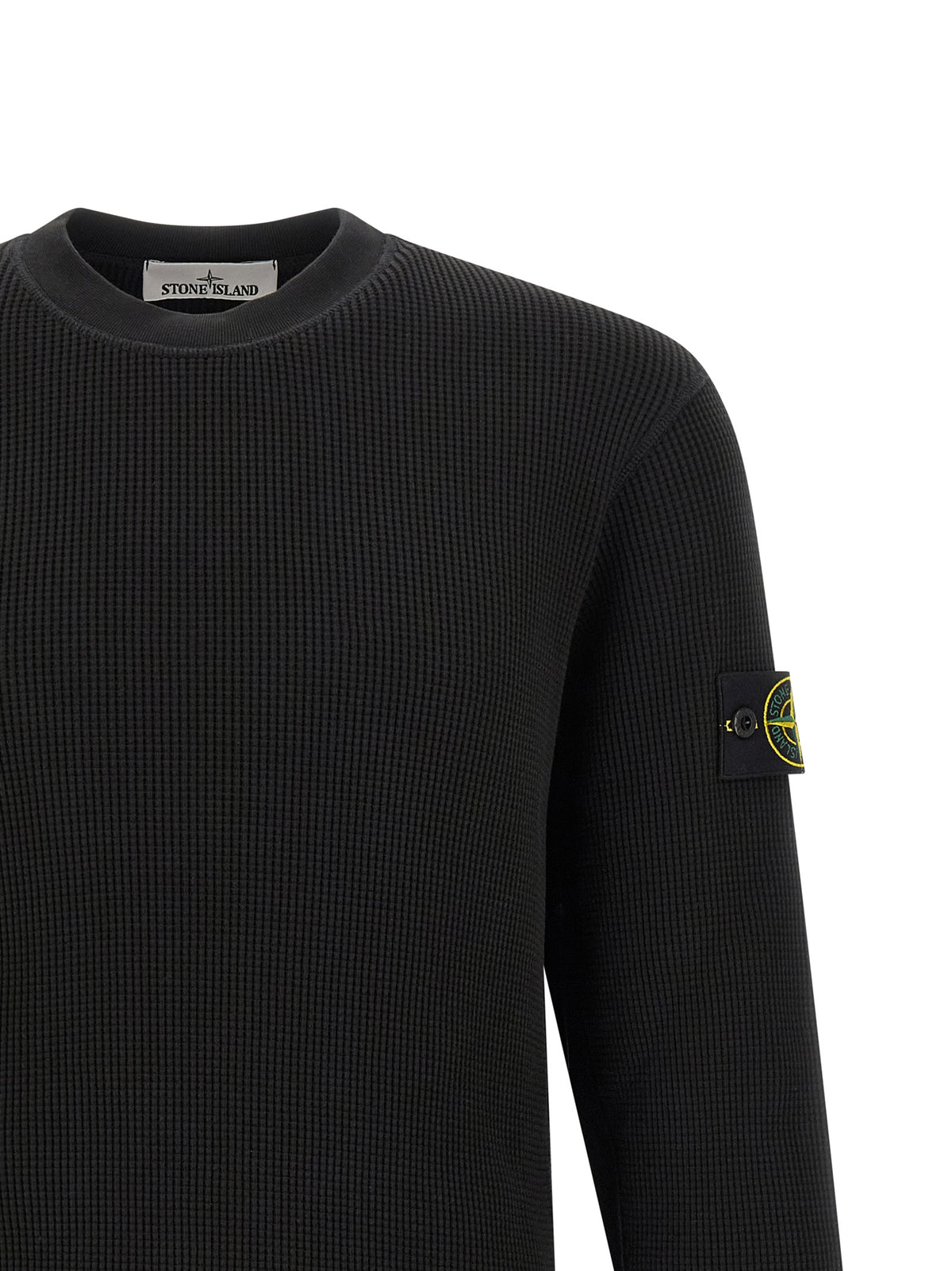 Stone Island Black Cotton Sweatshirt