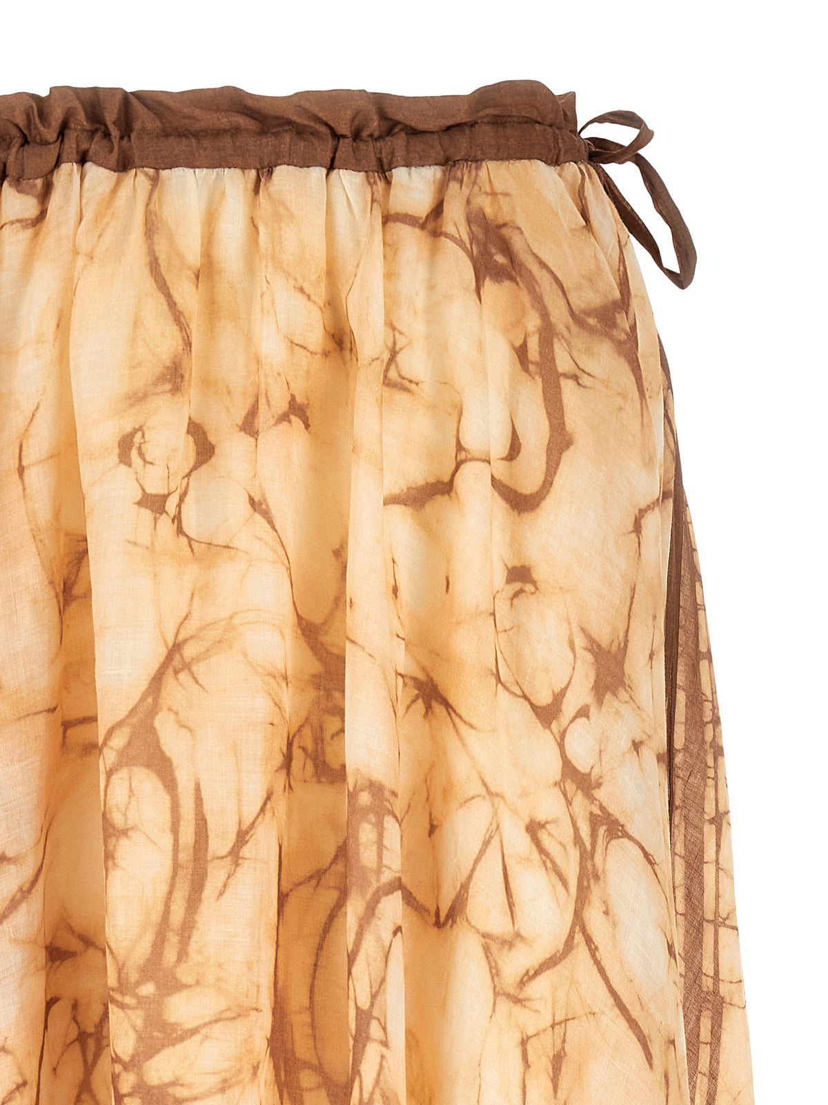 Zimmermann Beige Ramie Midi Skirt