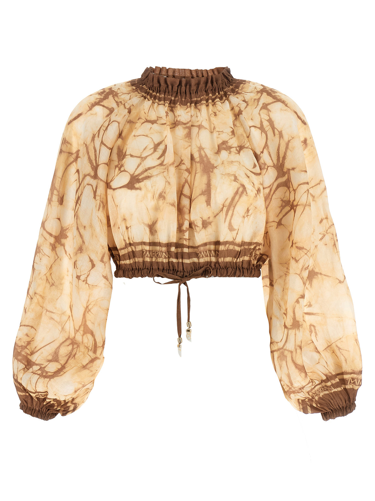 Zimmermann Beige Ramie Pattern Shirt