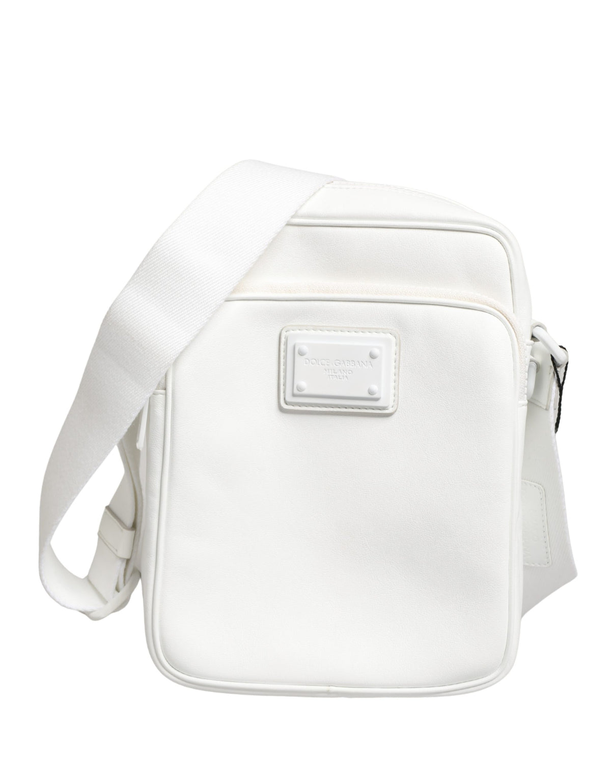 Dolce & Gabbana White Logo Plaque Crossbody Shoulder Borse Men Bag