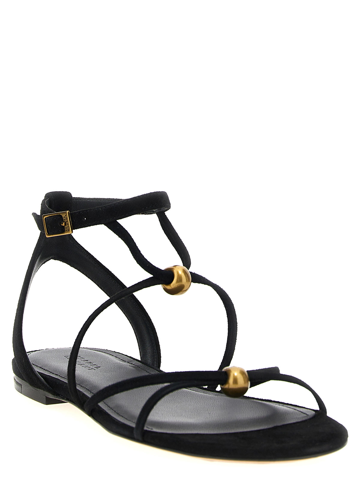 Isabel Marant Black Goatskin Flat Sandals