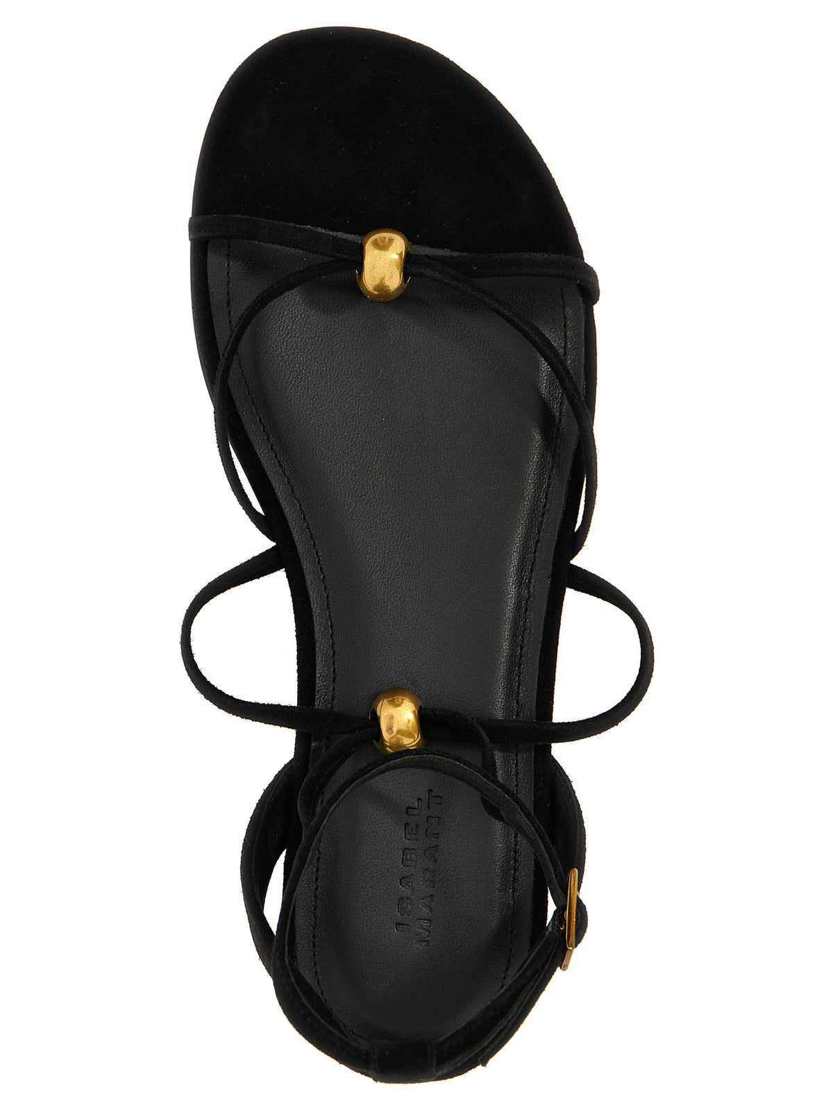 Isabel Marant Black Goatskin Flat Sandals
