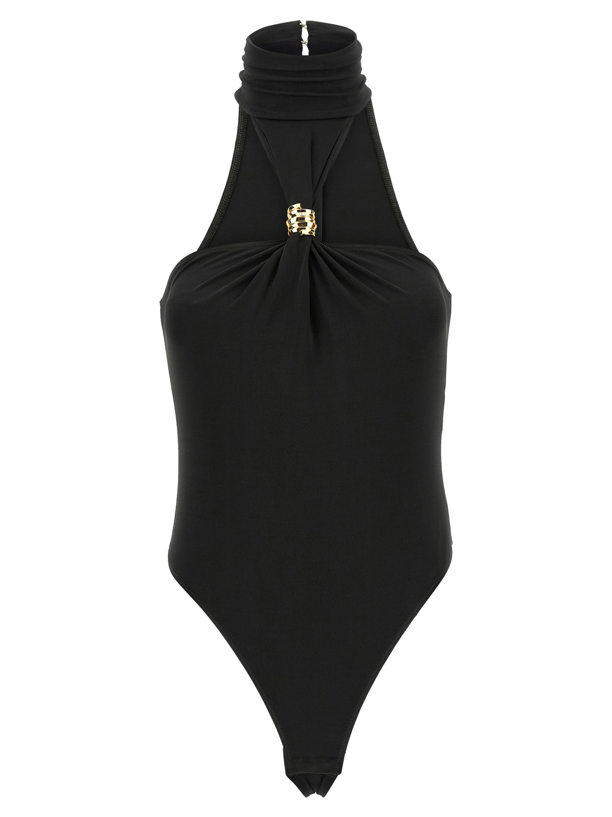 Elisabetta Franchi Black Viscose Bodysuit