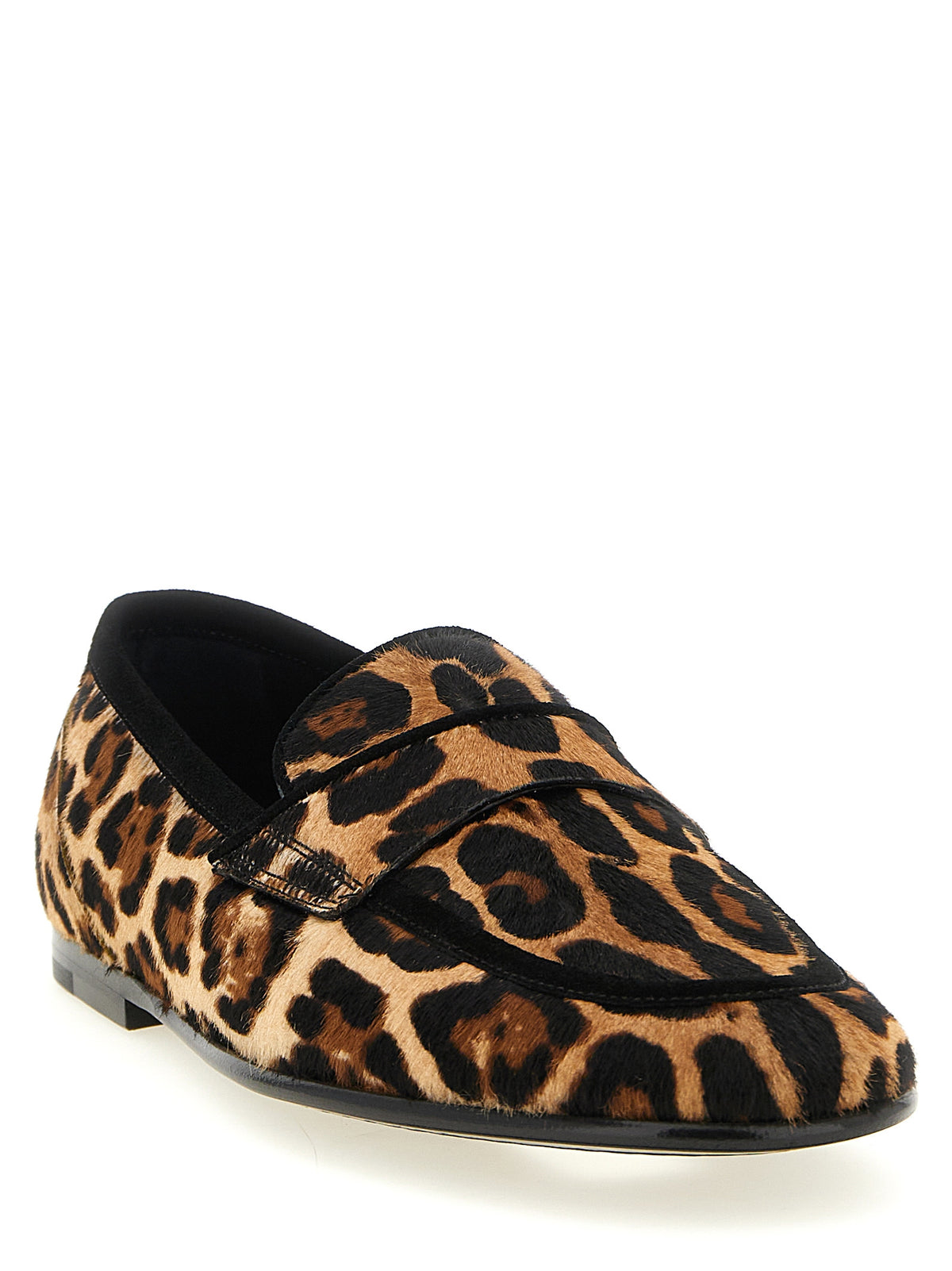 Dolce & Gabbana Brown Calfskin Slip-On Loafers