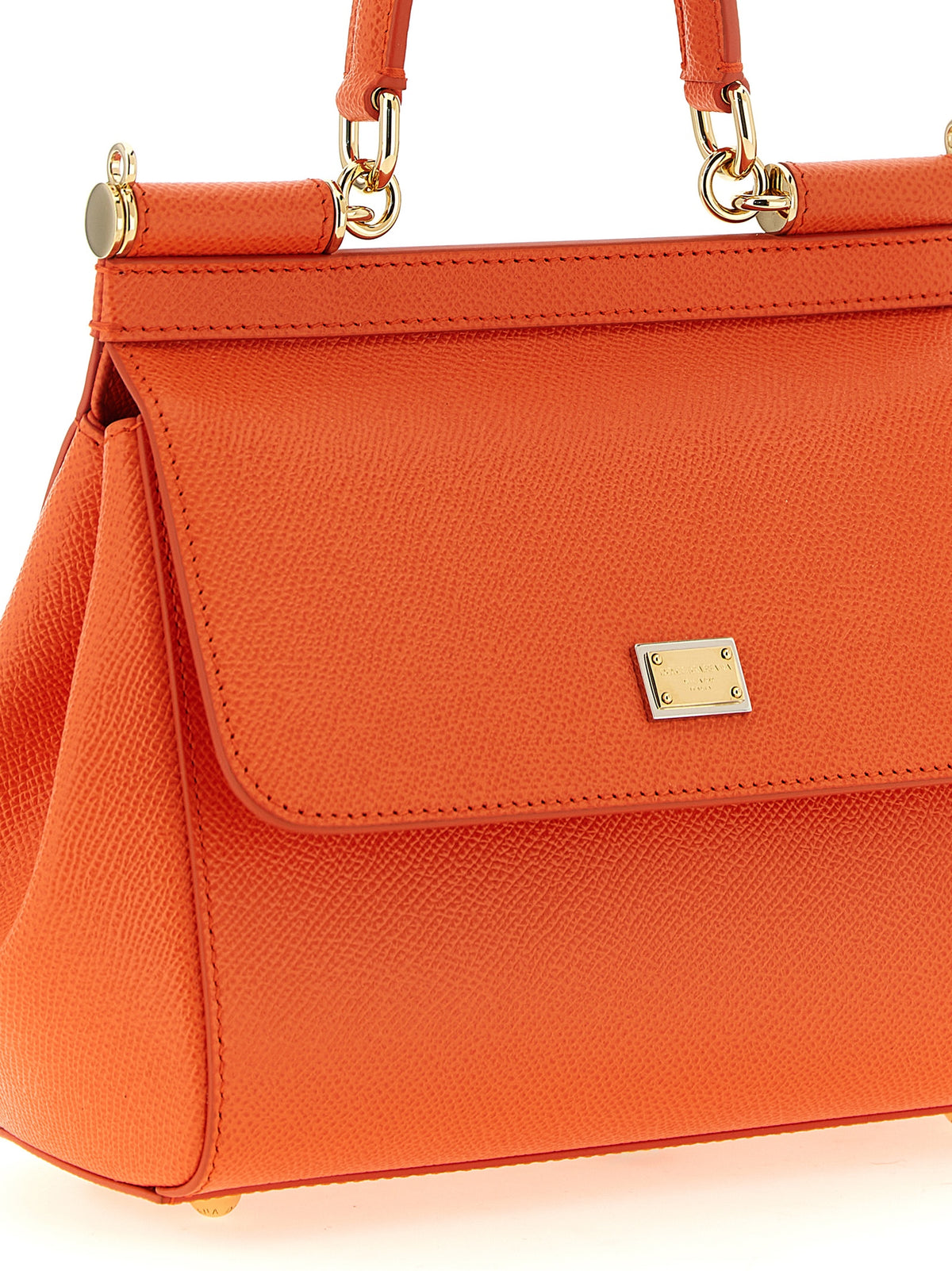 Dolce & Gabbana Orange Calfskin Handbag